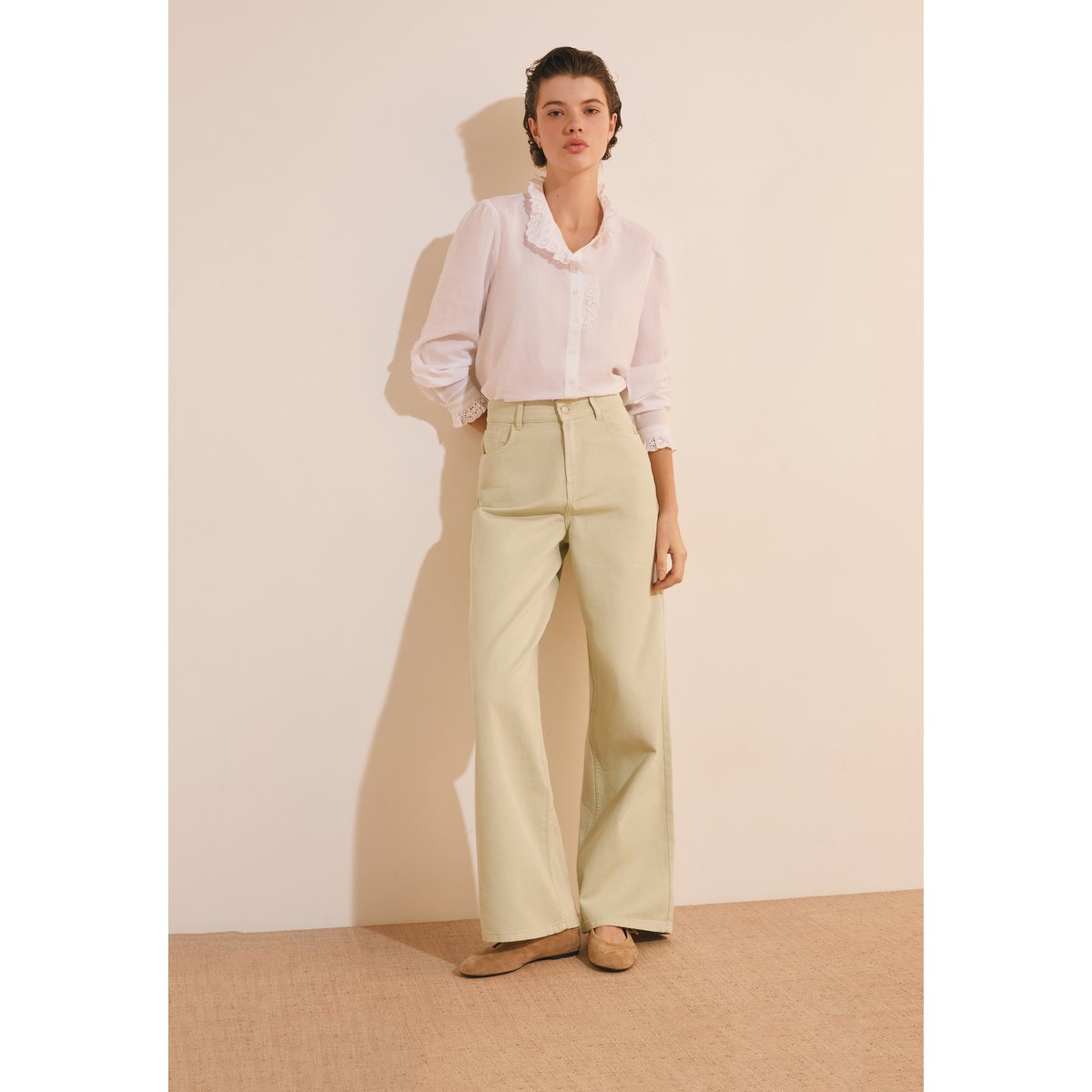 Jean large DOOSA GD vert nil, ETAM