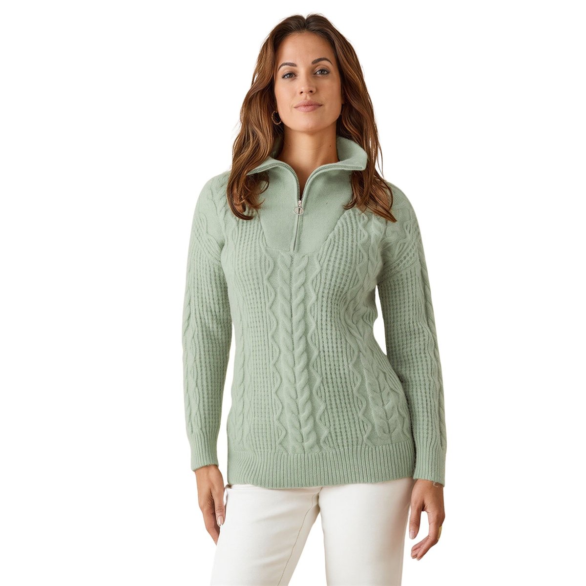 Pull maille fantaisie col camionneur ecru, DAXON