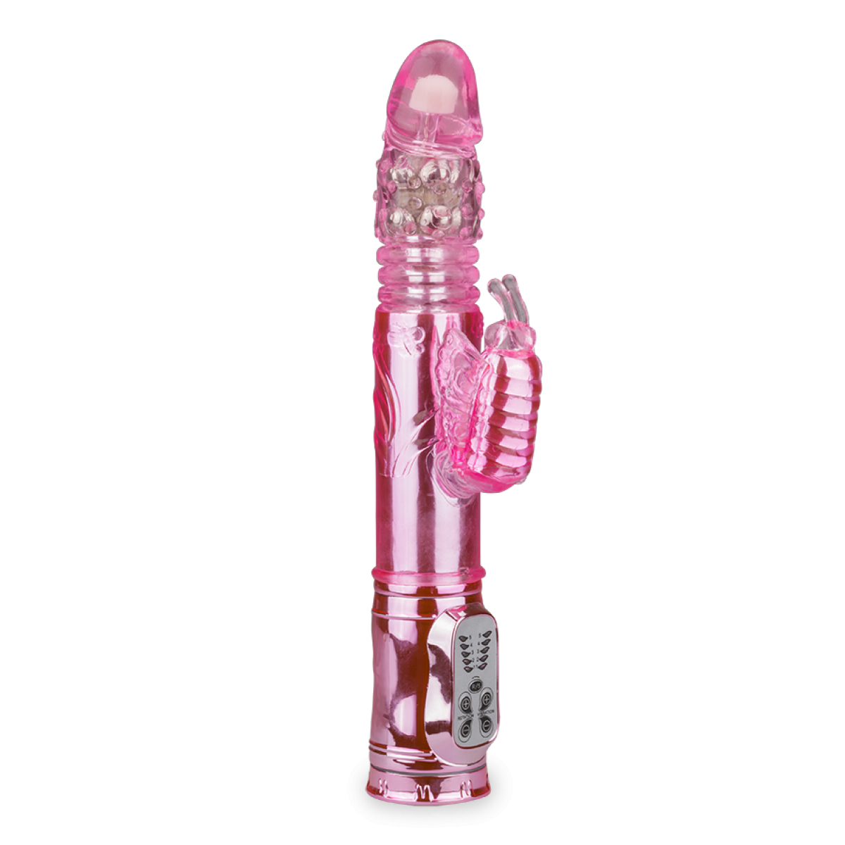Vibro papillon XXL deluxe USB va-et-vient rose, LOVE AND VIBES