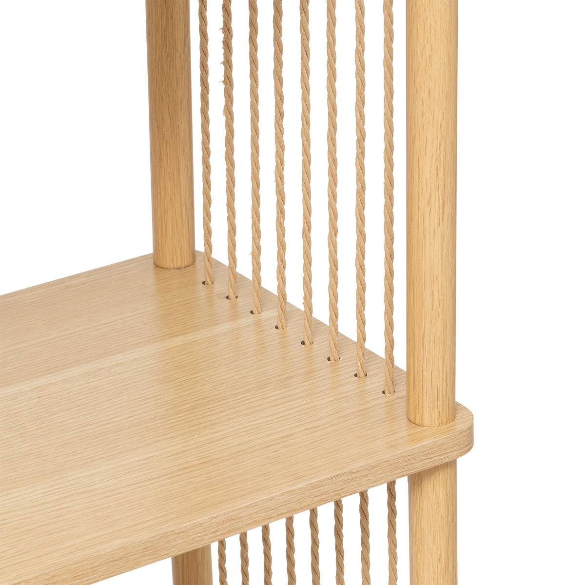 Étagère 4 niveaux en bois et corde KORD beige, 5FIVE SIMPLY SMART