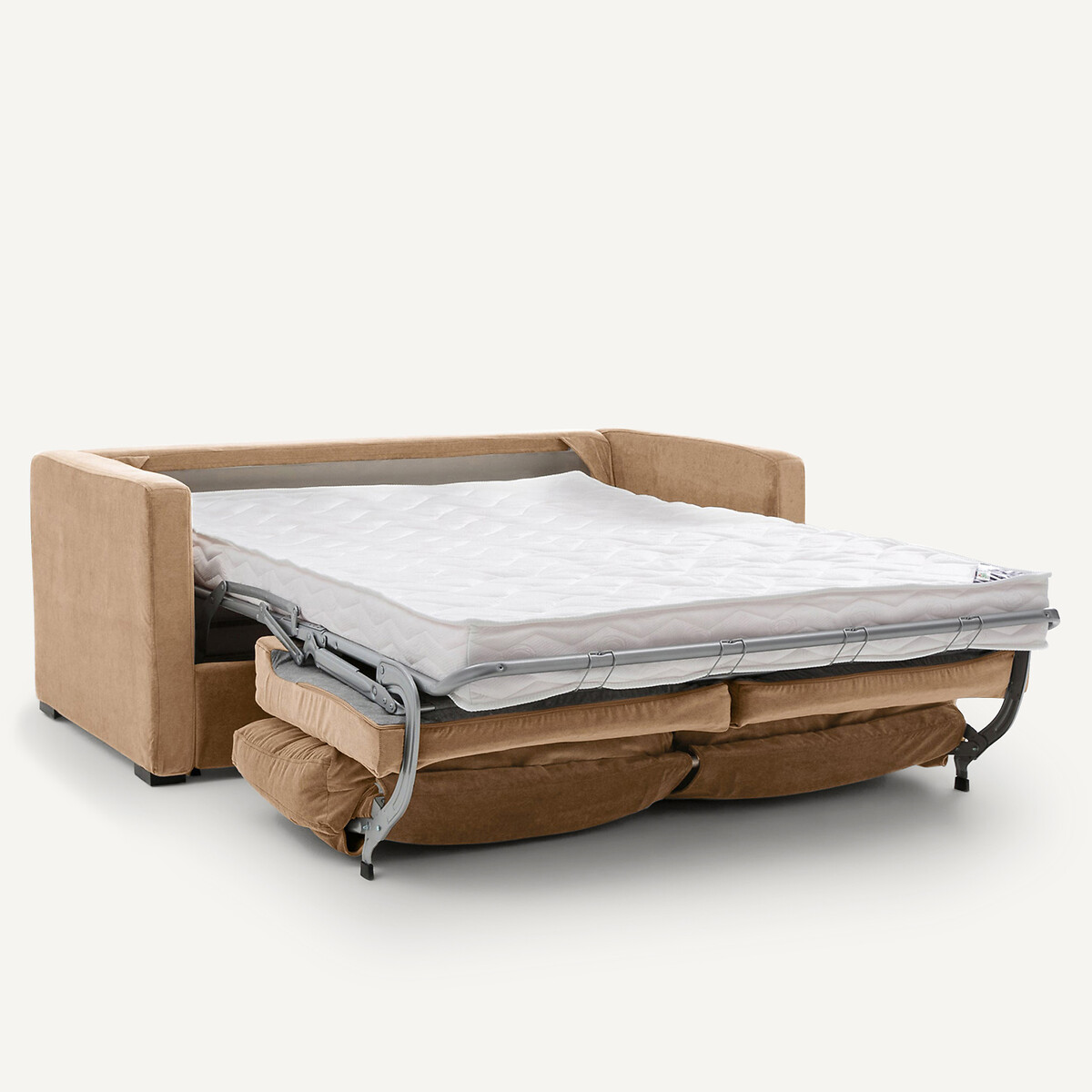 Canapé 3 places, convertible, velours stonewashed, NEO KINKAJOU ficelle, AM.PM