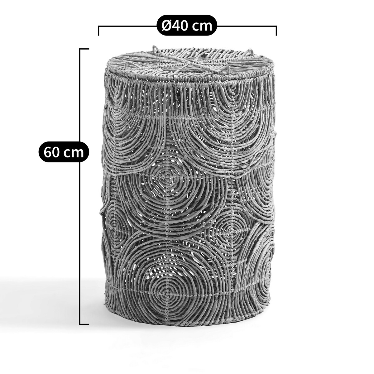 Orphée 60cm Woven Abaca Laundry Basket natural, AM.PM