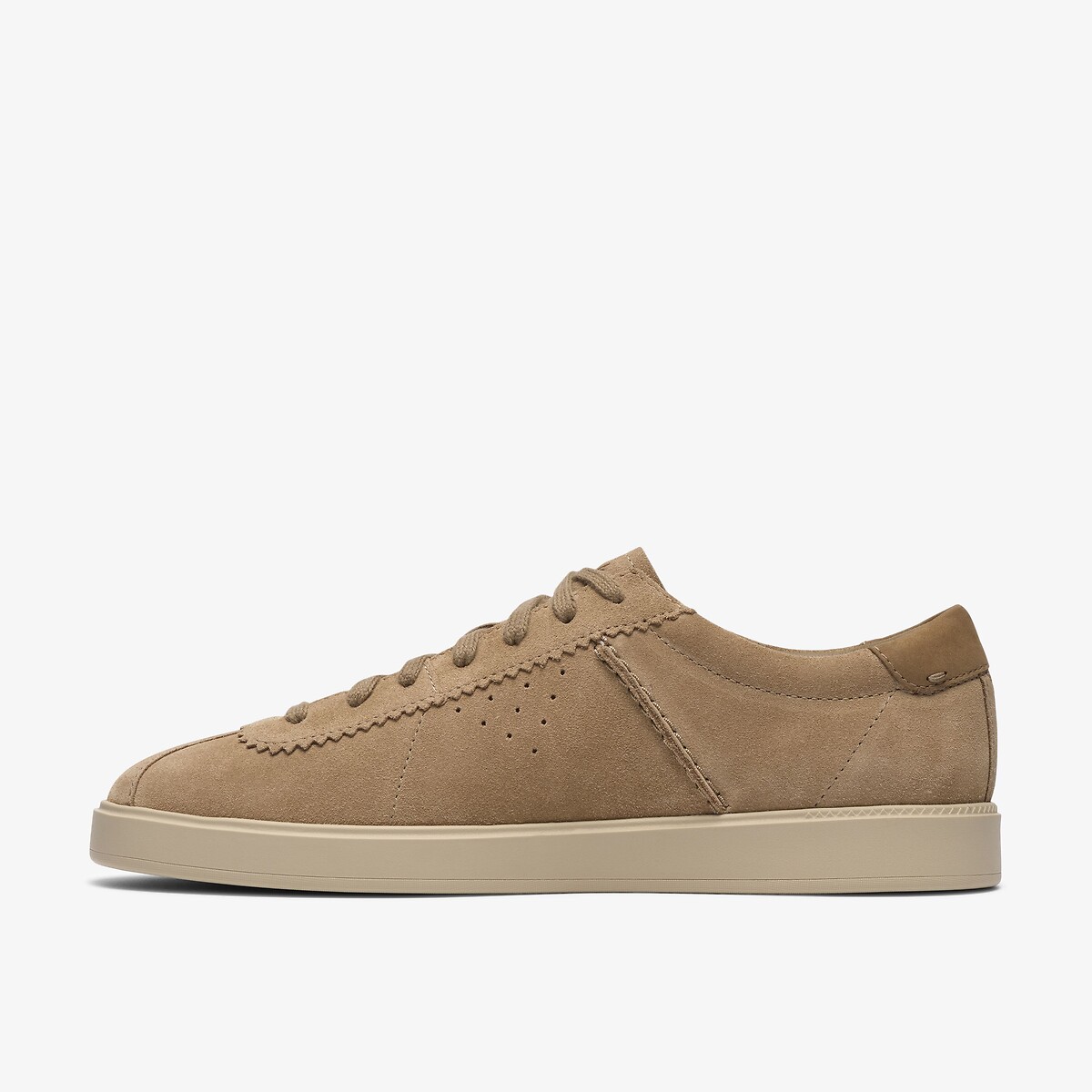 Baskets en cuir suédé Lockford Lace beige, CLARKS