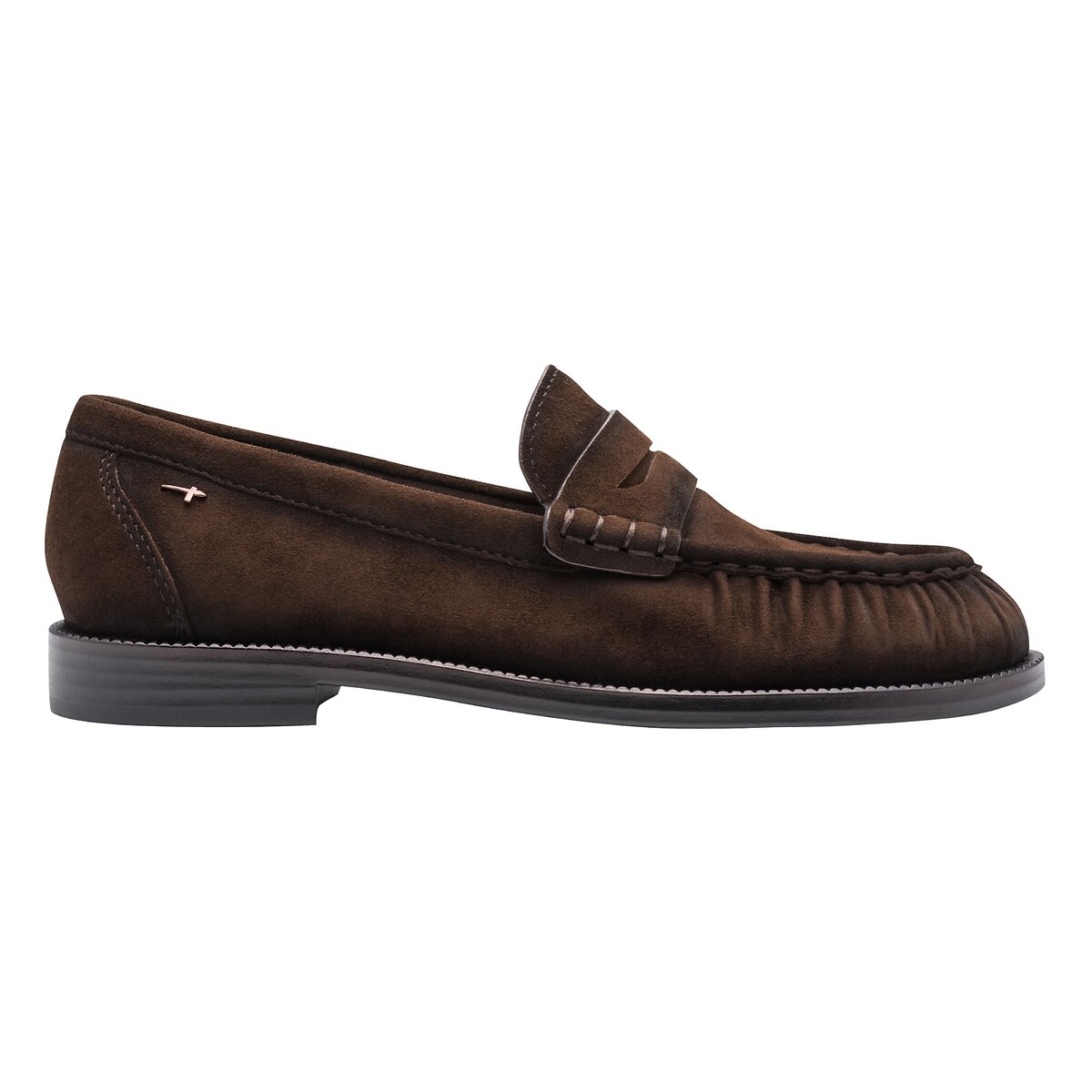 Mocassins em pele aveludada castanho escuro, TAMARIS