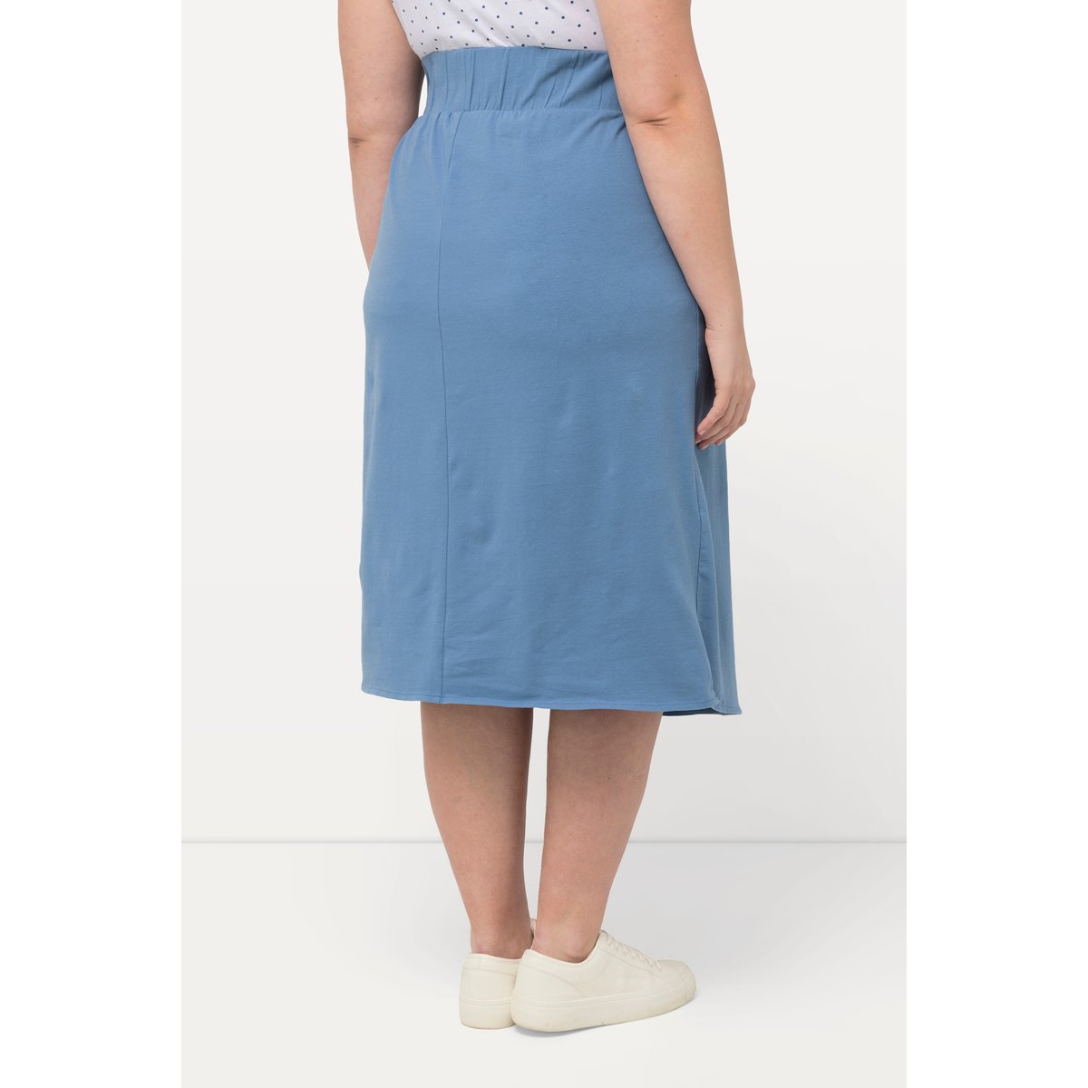 Jupe de grossesse en jersey de coton bleu fumé, ULLA POPKEN