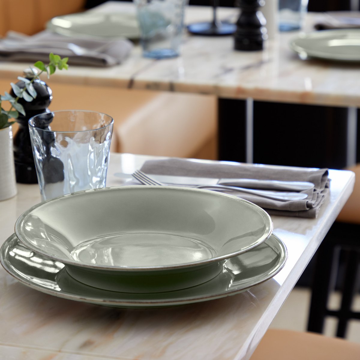 Assiette creuse/à pâtes 26 FRISO sage green, COSTA NOVA