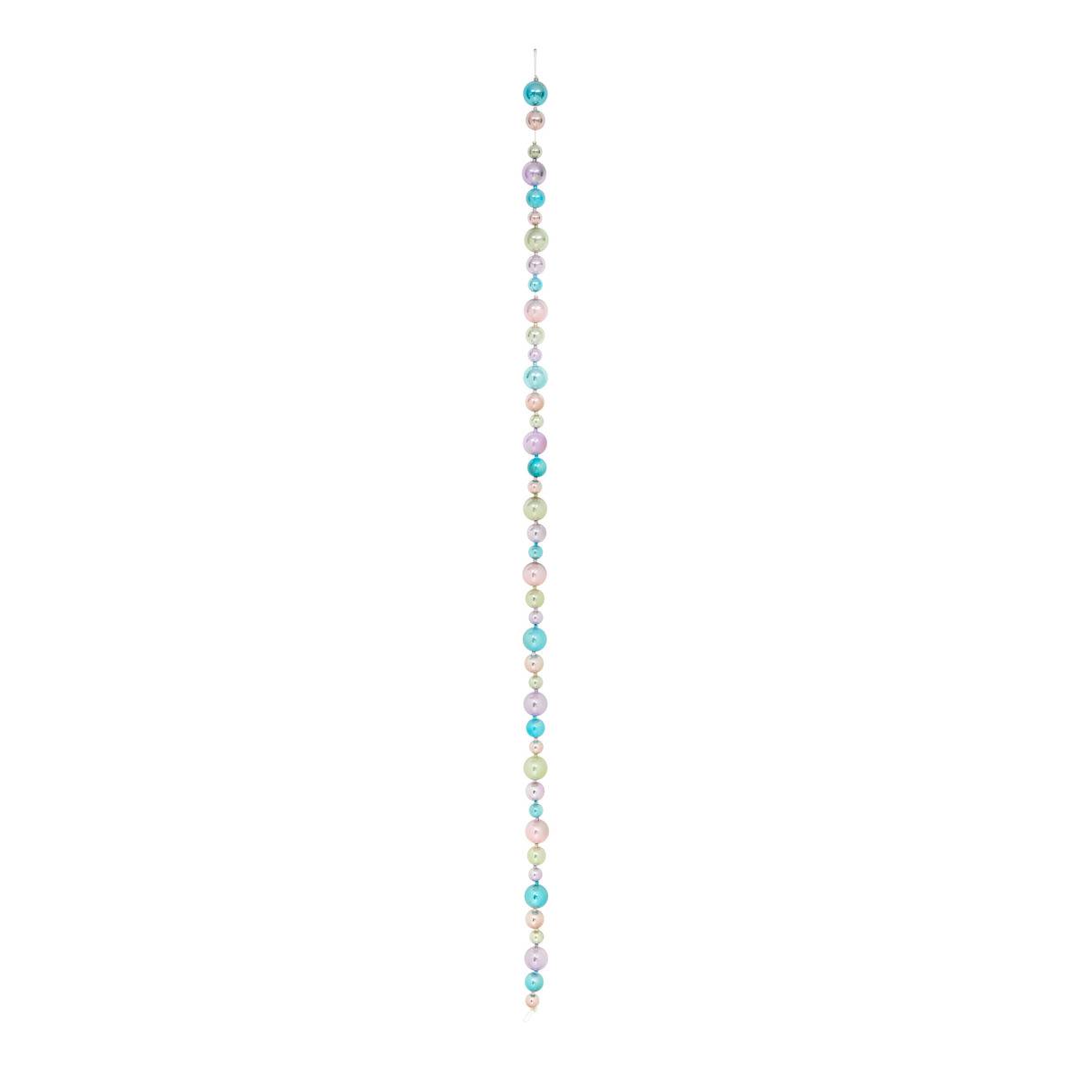 Guirlande de Noël en plastique motif boules pastel 200 cm multicolore, FEERIC LIGHTS & CHRISTMAS