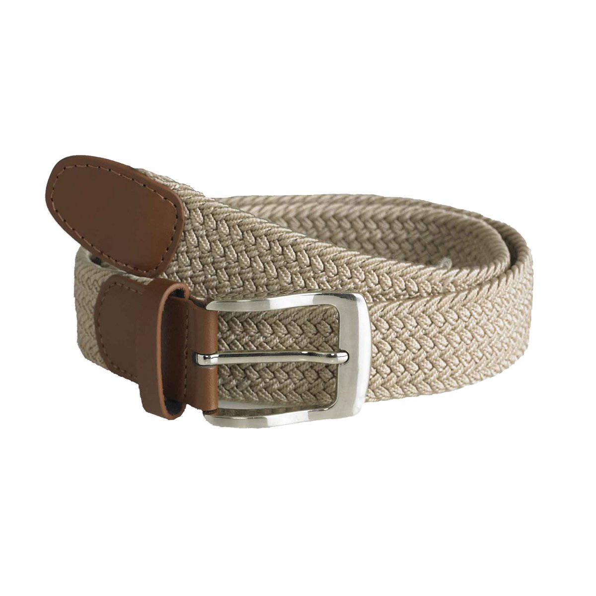 Ceinture tressée FRANK gris / beige, DUKE