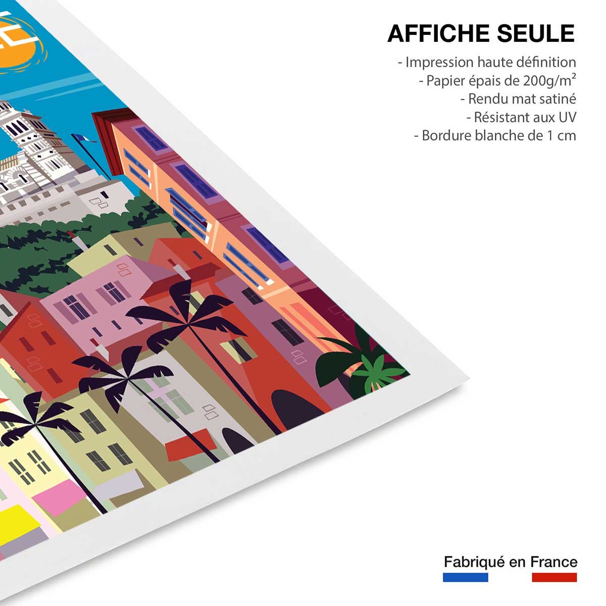 Affiche vintage Marseille affiche seule, HEXOA