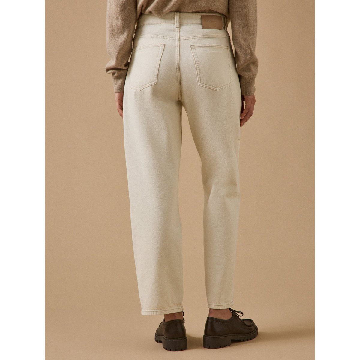 Jean droit Laure coton biologique denim ecru, CYRILLUS