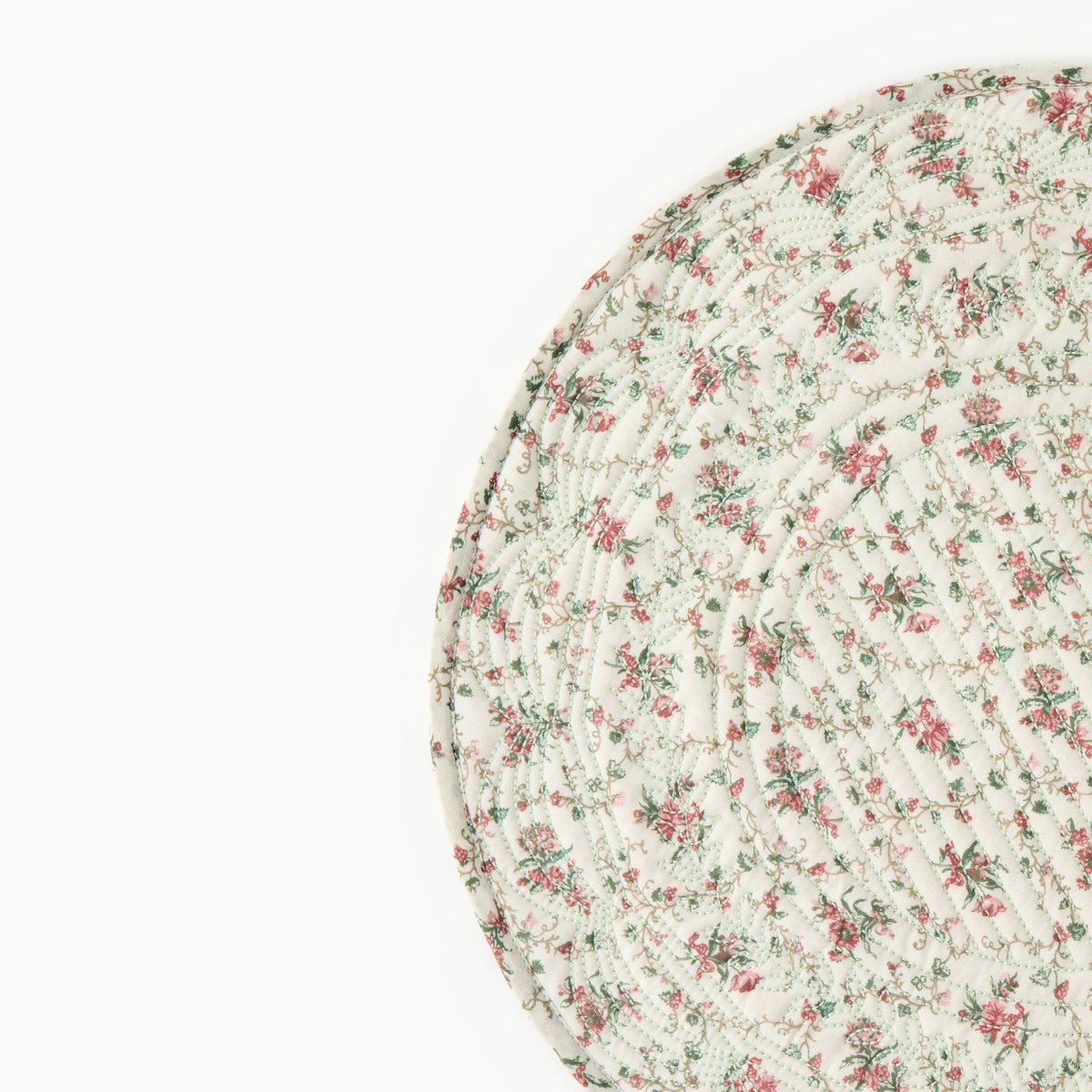 Set de table, D38 cm, en coton vert glace, MONOPRIX