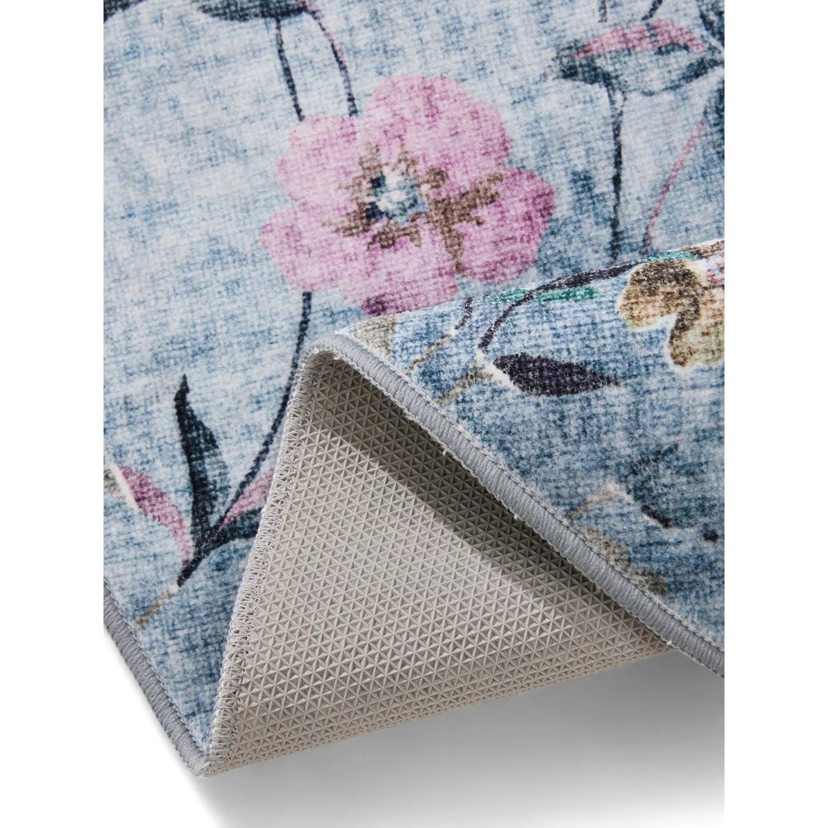 Tapis rond de couloir MILLY multicouleur/bleu, BENUTA