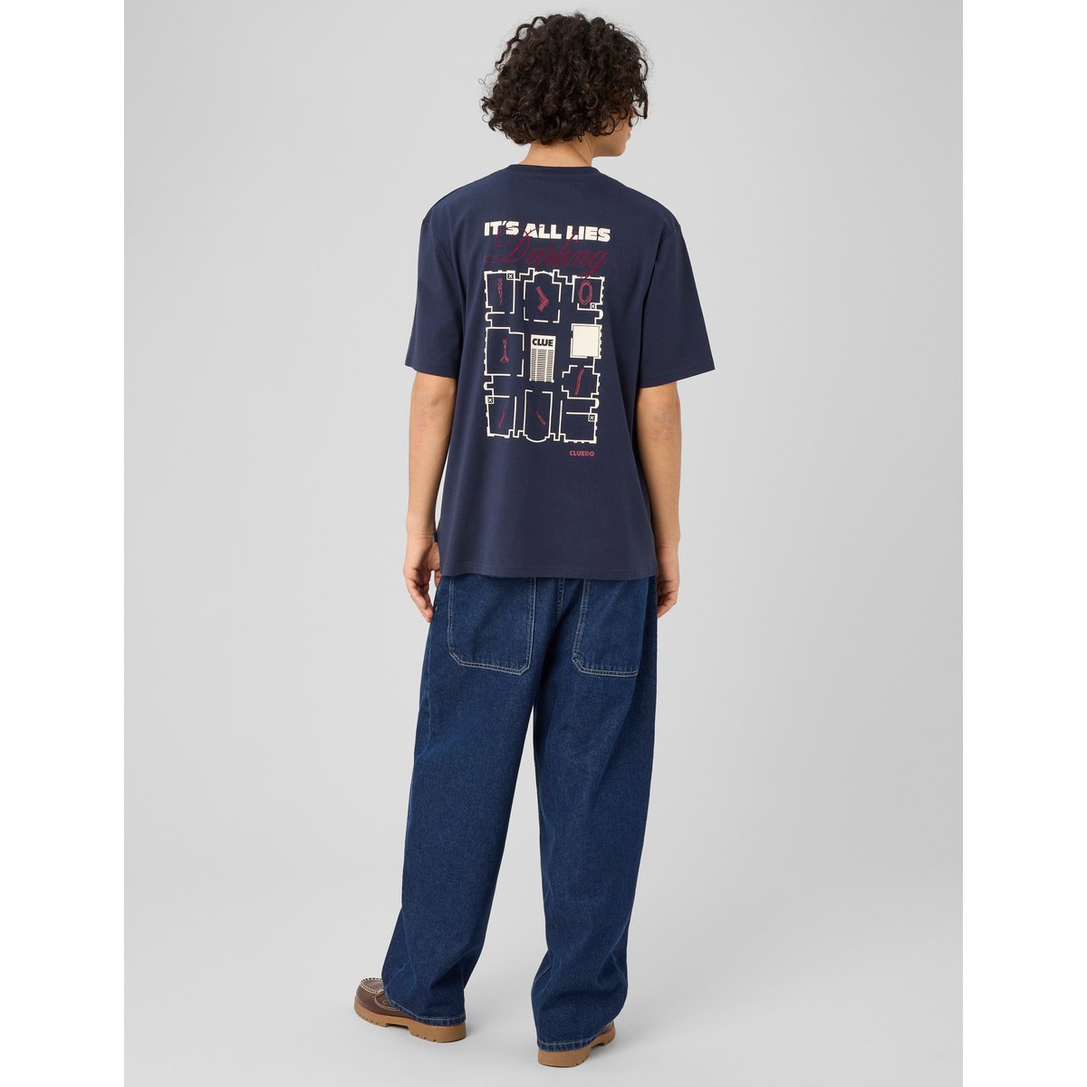 T-shirt licence cluedo bleu foncé, BZB