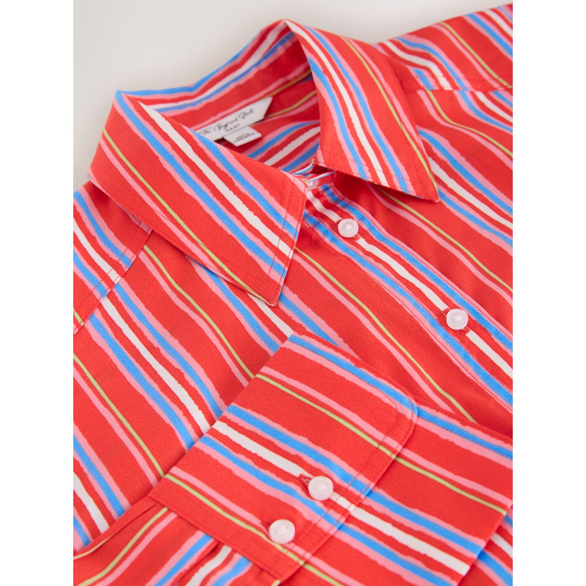 Chemise boyfriend oversize rayures rouges multicolores, NEXT