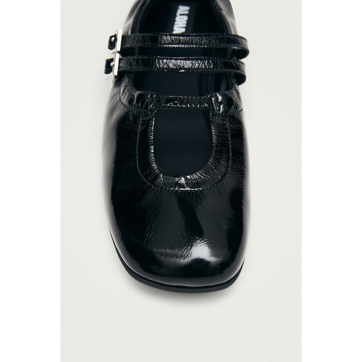 Anne Mary Jane Ballet Pumps in Leather black, ALOHAS