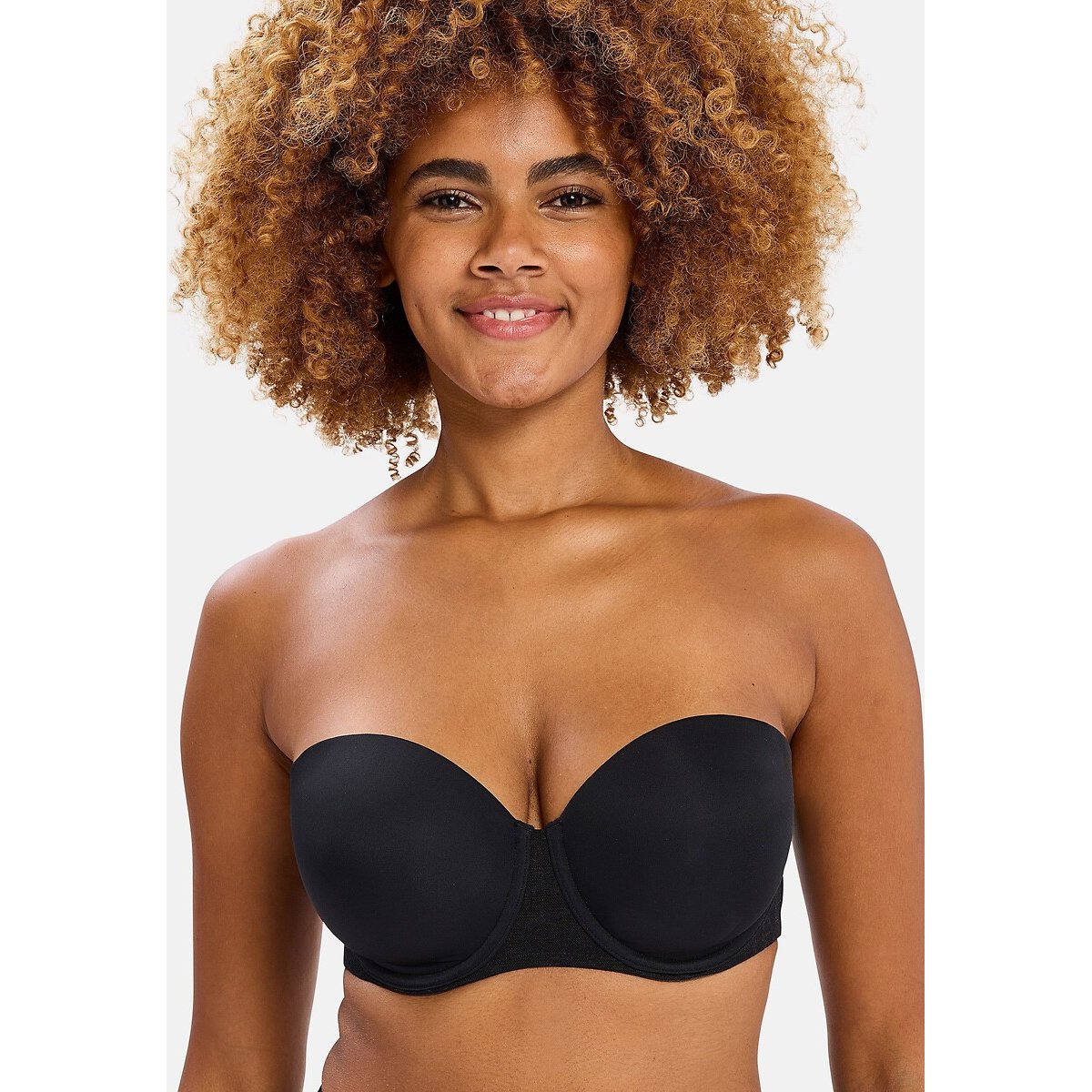 Soutien-gorge bandeau PERFECT CURVES noir, SANS COMPLEXE