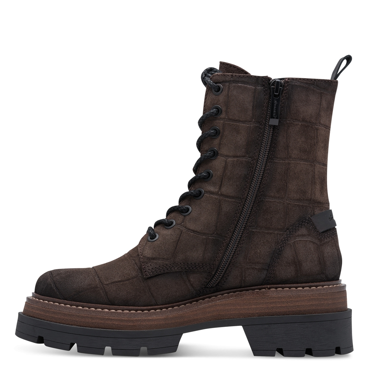 Bottine à talon marron camel orange, TAMARIS