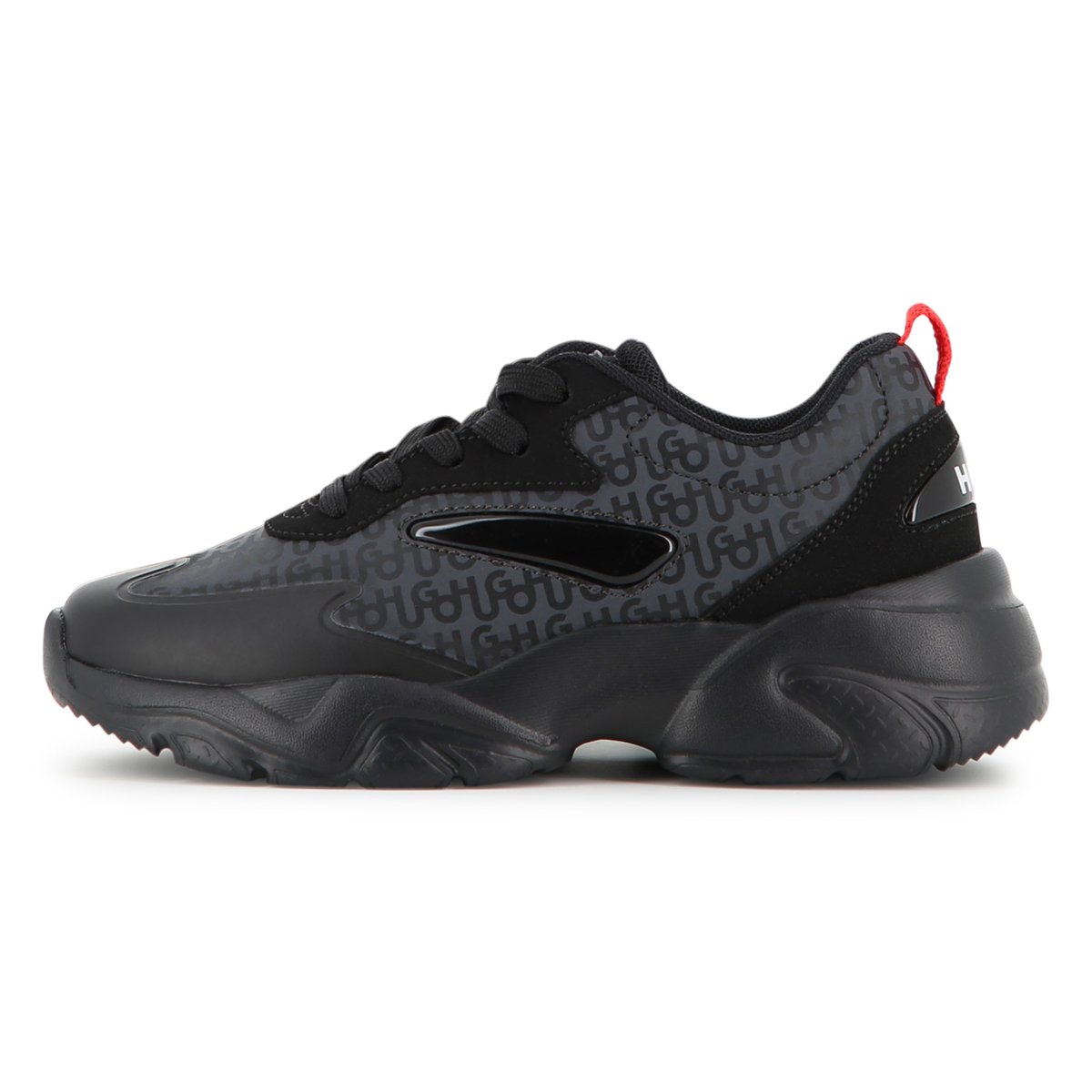 Baskets basse à lacets black, HUGO KIDSWEAR