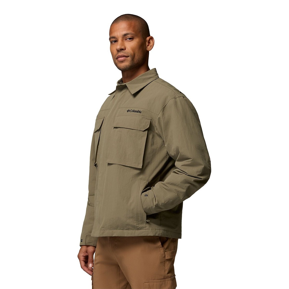 Casaco com forro de camisa caqui, COLUMBIA