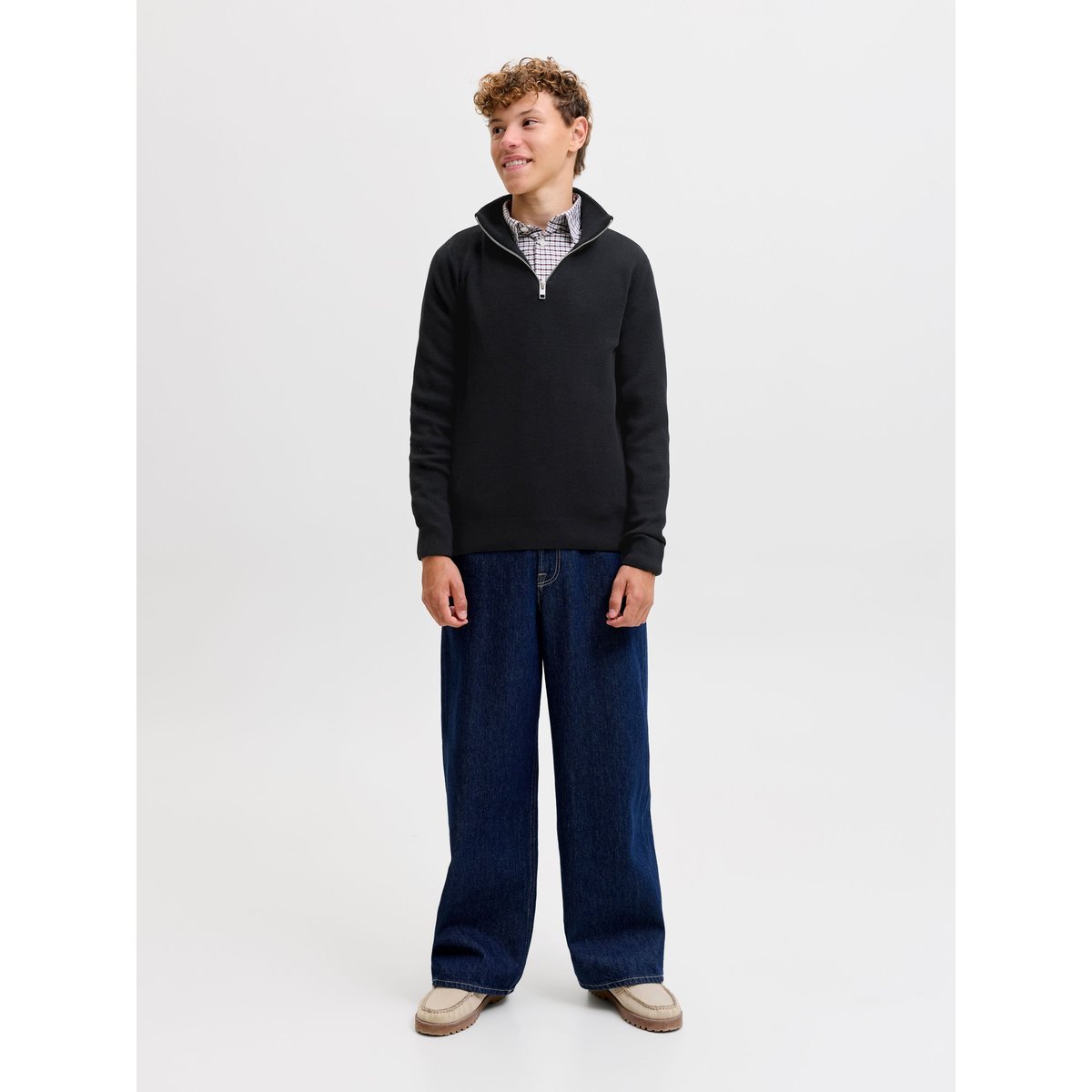 Pull En Maille noire - black, JACK & JONES JUNIOR