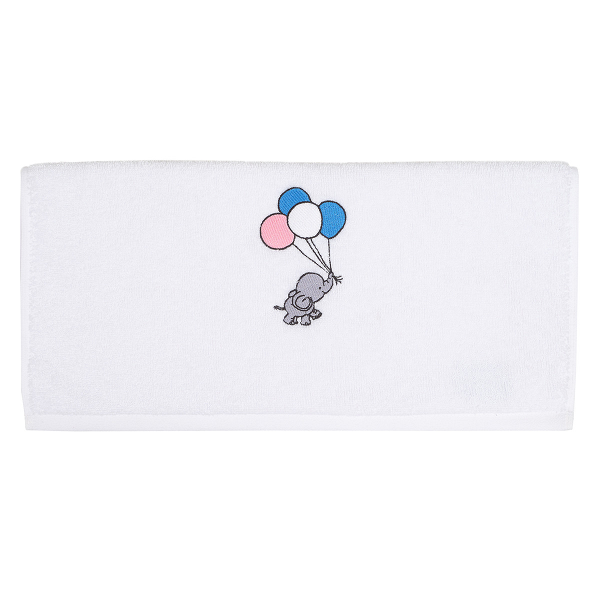 Serviette de toilette enfant SIDNEY L'ELEPHANT blanc, SENSEI MAISON