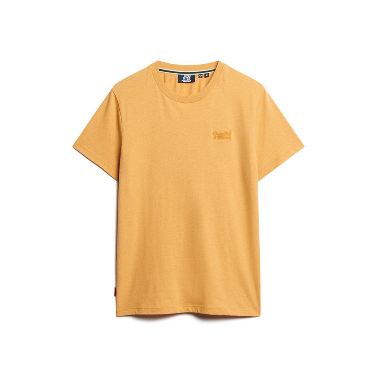 T-shirt col rond Vintage Logo ocre chiné, SUPERDRY