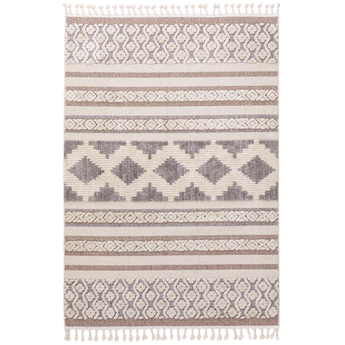 Tapis OYO crème/gris, BENUTA