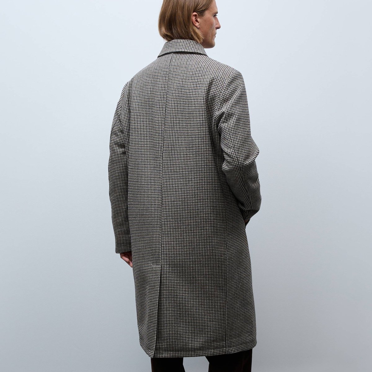 Trench à carreaux contenant de la laine chataigne, MONOPRIX