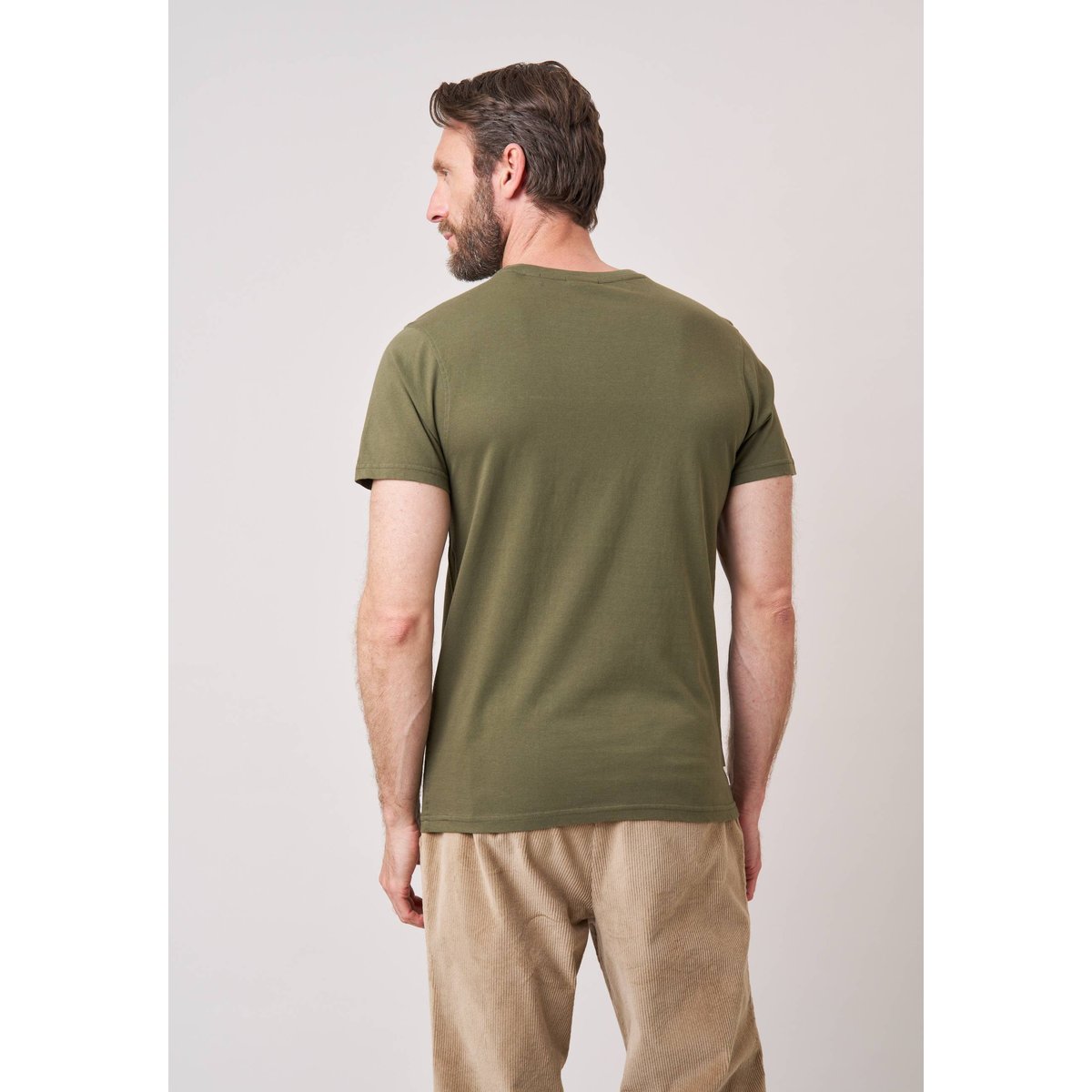 T-shirt homme en coton CLEM khaki, DEELUXE