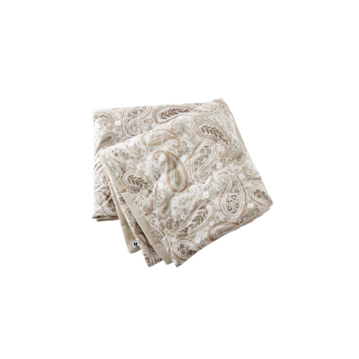 Bout de lit toucher velours Valentina beige, EDEN