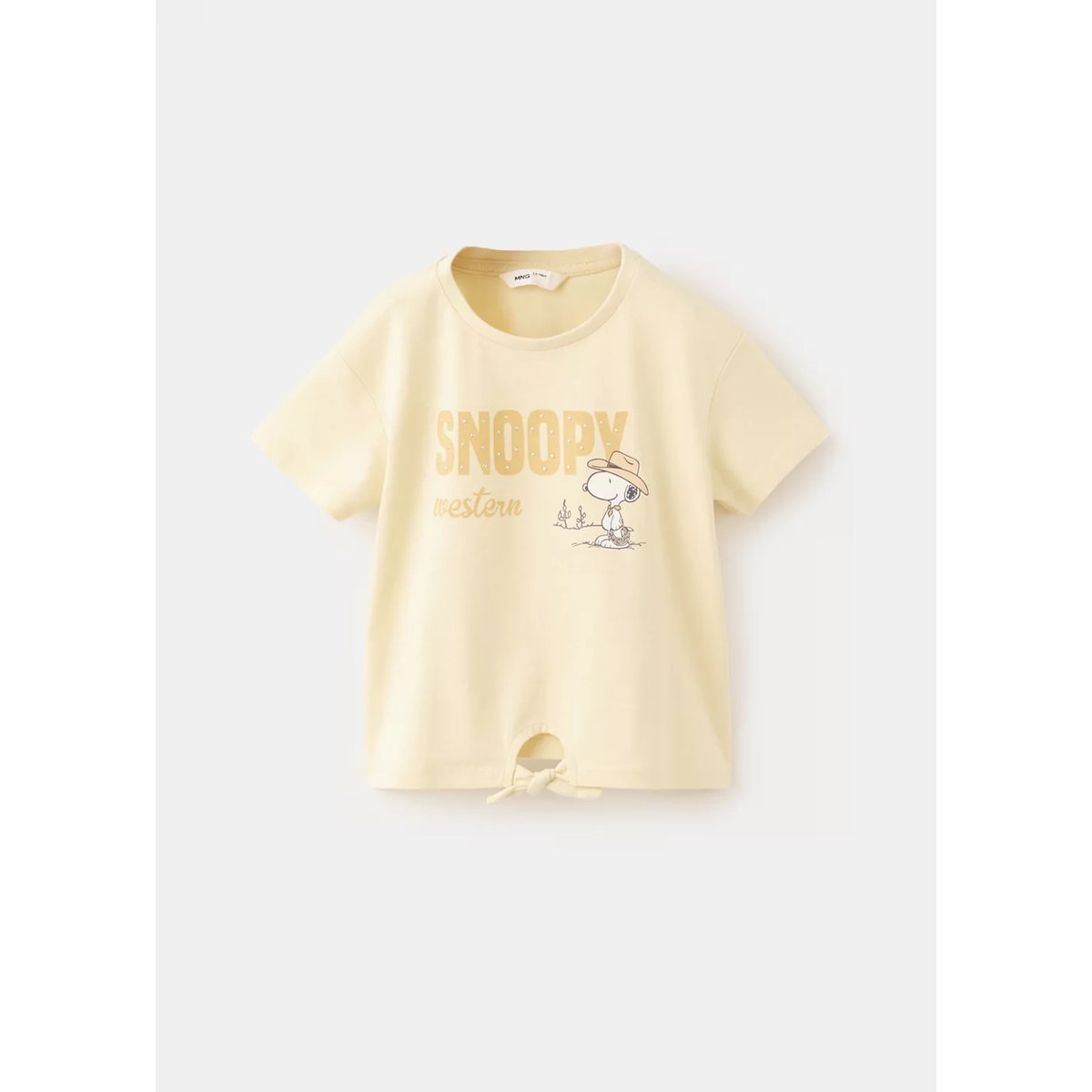 T-shirt Snoopy nœud jaune pastel, MANGO BABY