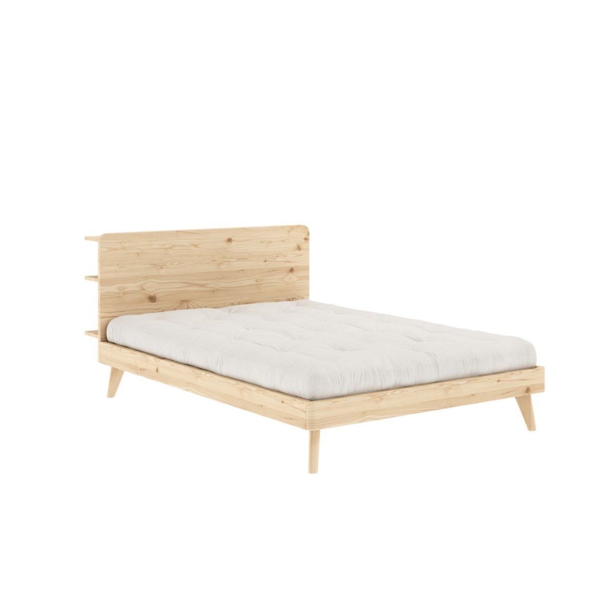 Lit en pin massif + matelas futon - RETREAT BED bois clair, KARUP DESIGN