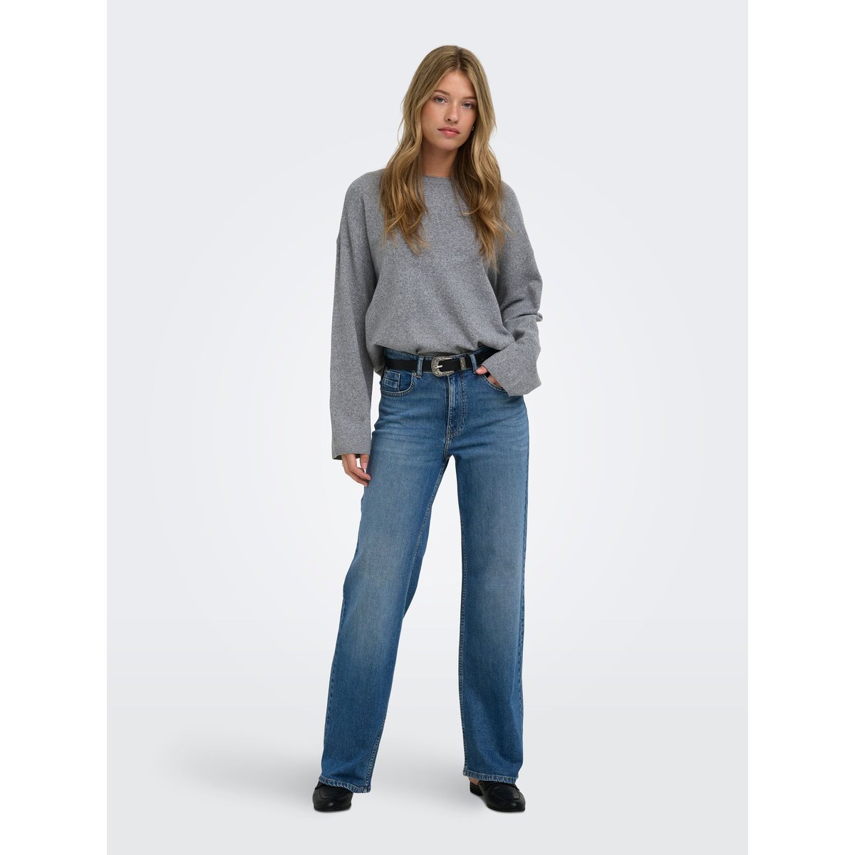 Jean À Jambe Large medium blue denim 1, ONLY