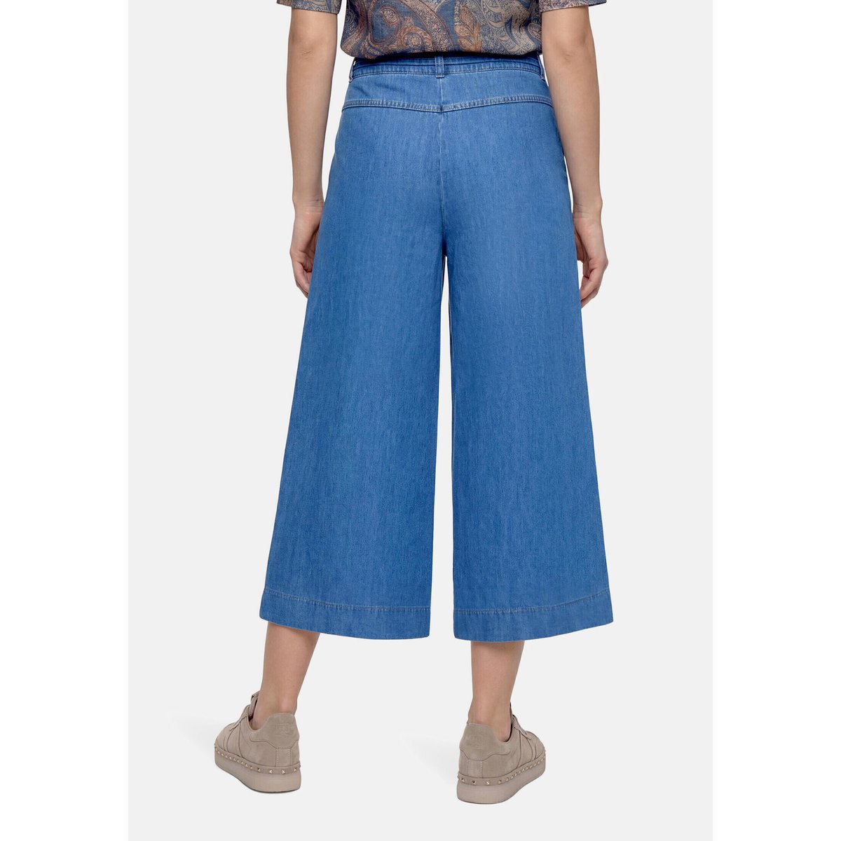 Jupe-culotte à pinces bleu, BETTY BARCLAY