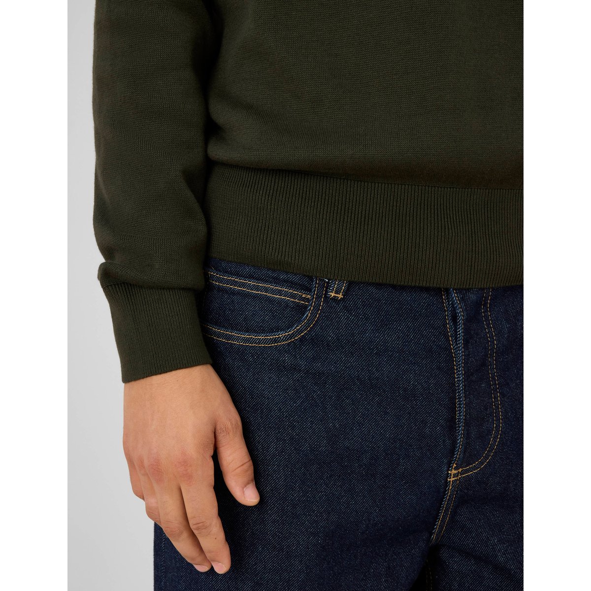 Pull col polo kaki, BZB