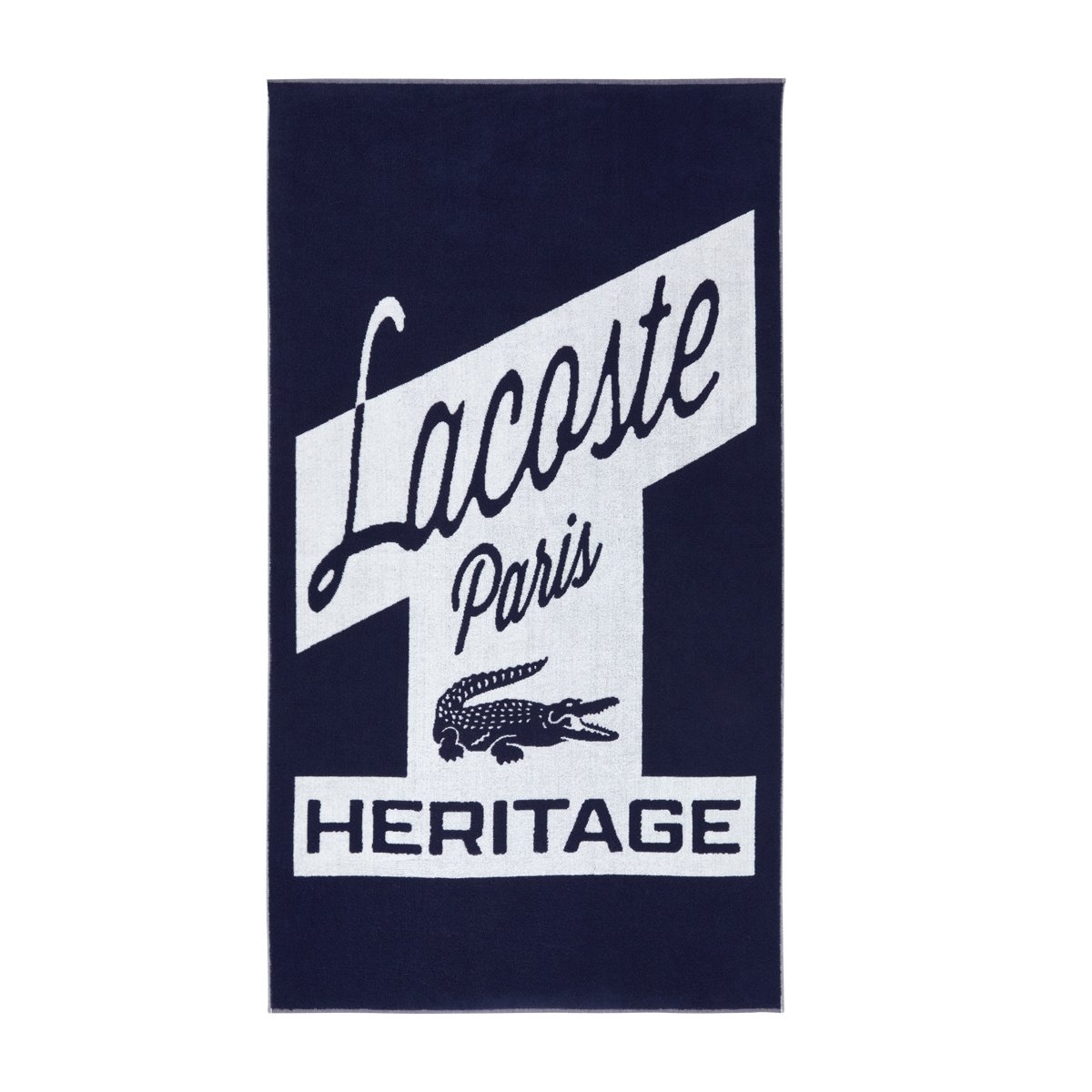 Serviette de plage en coton, L RÉTRO marine, LACOSTE HOME