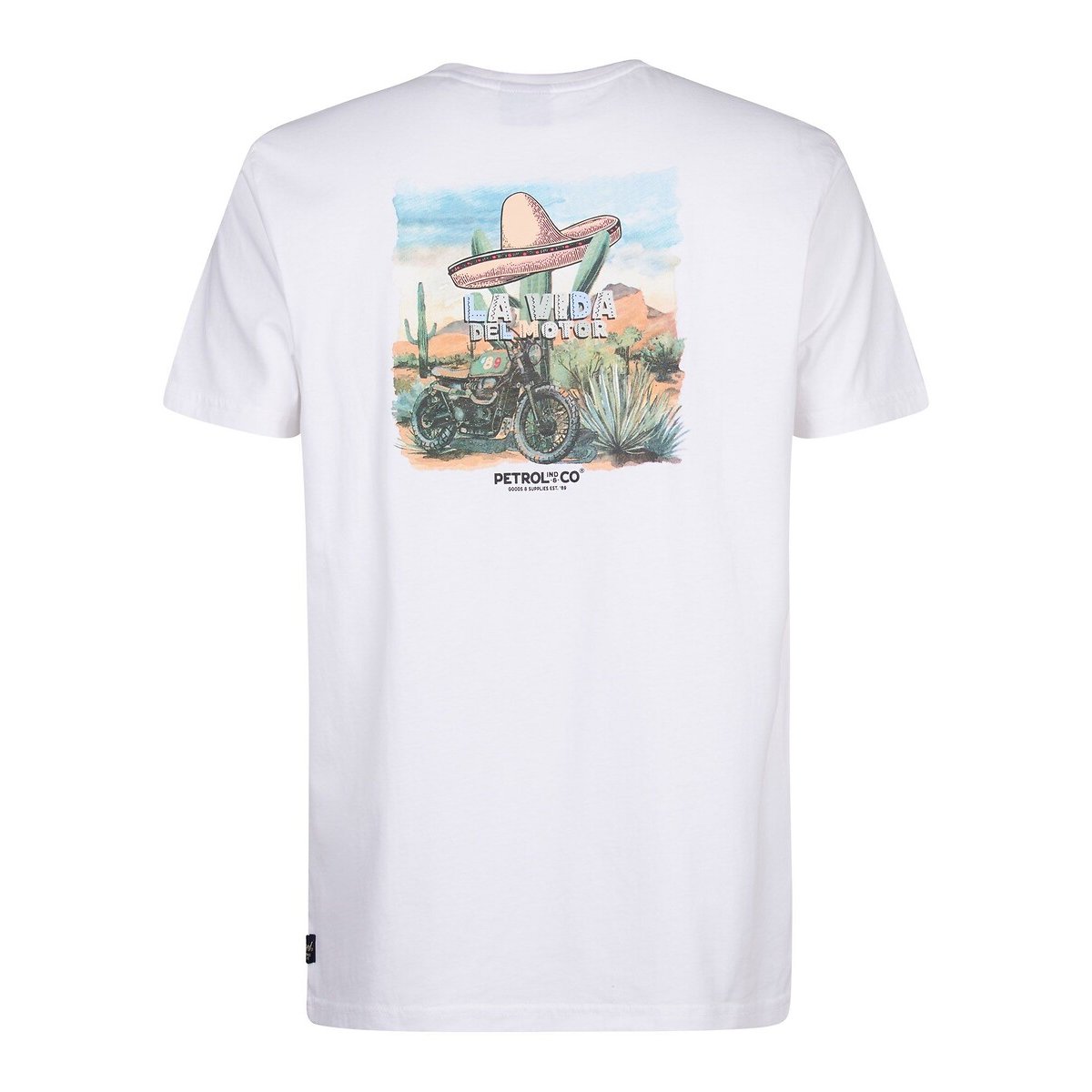 T-shirt manches courtes blanc, PETROL INDUSTRIES
