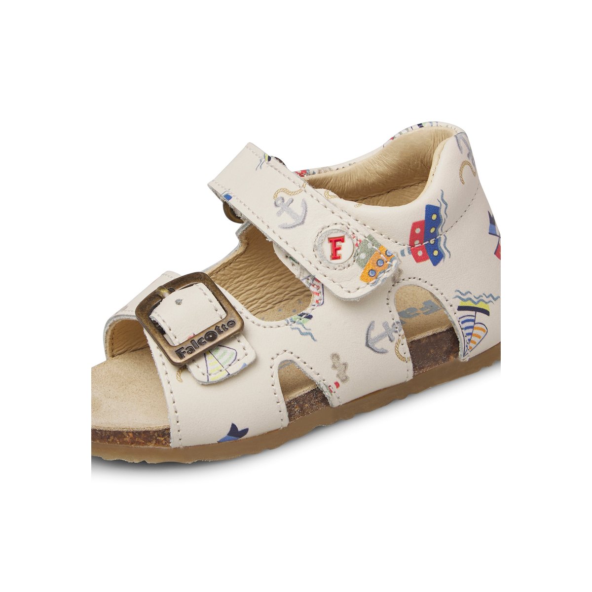 Sandales en cuir BEA blanc crème-, FALCOTTO
