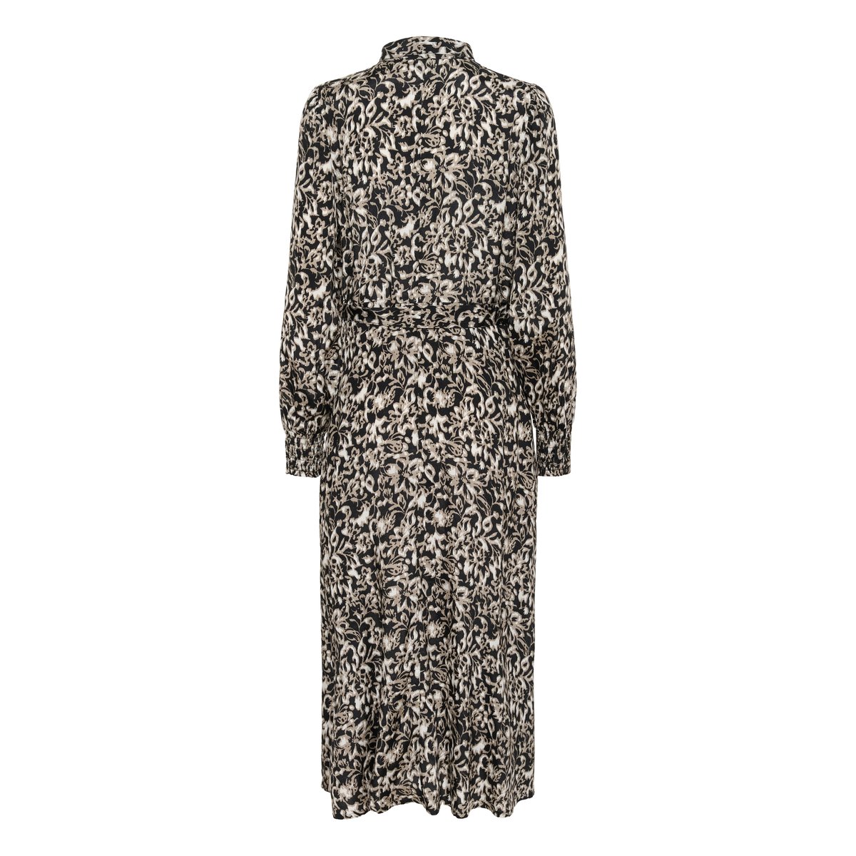 Dress noir/gris elefants. graphicflower, KAFFE