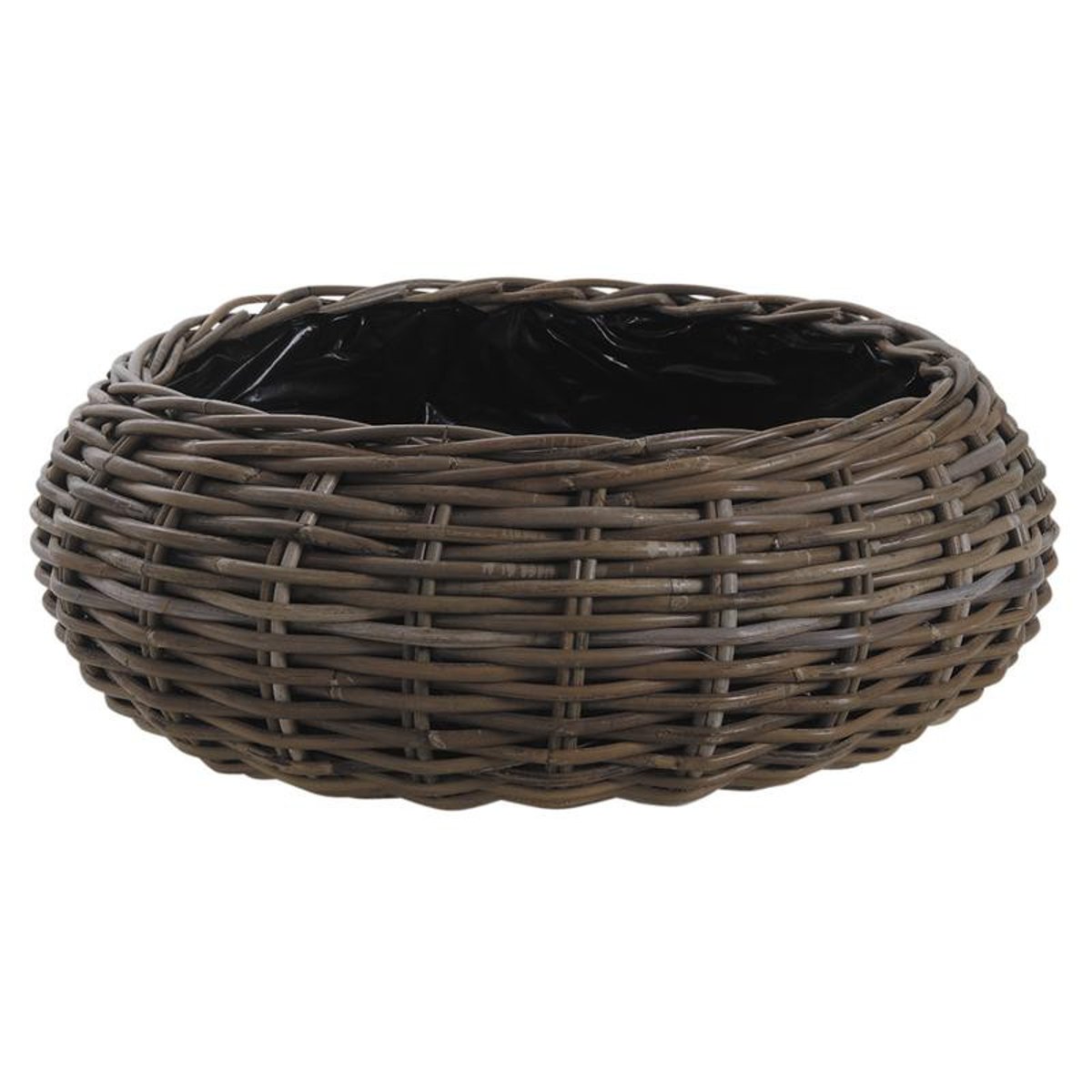 Jardinière ronde en poelet gris Diam 37 cm couleur unique, AUBRY GASPARD