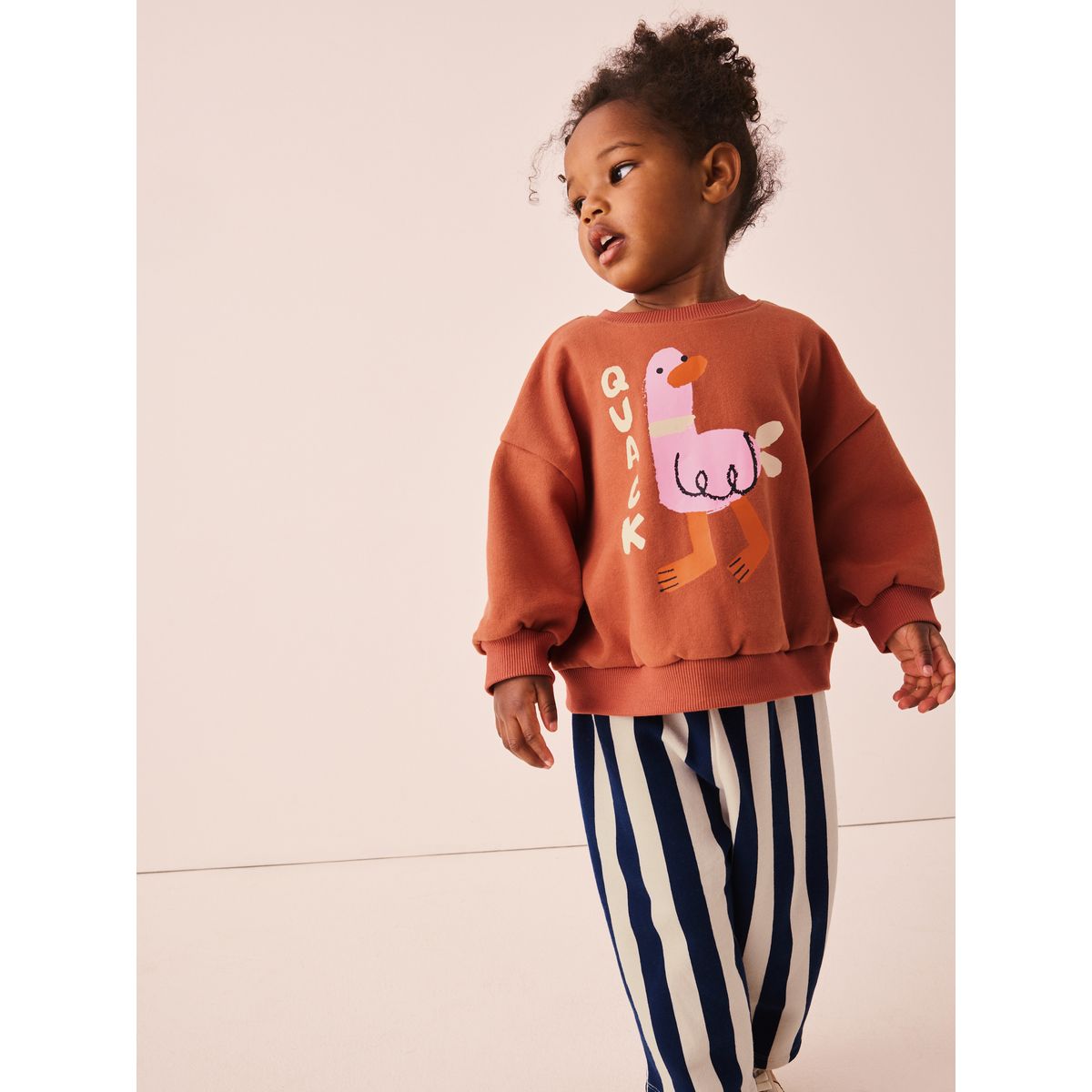 Haut manches longues/pantalon bouffant, 2 p canard rayé marine, NEXT