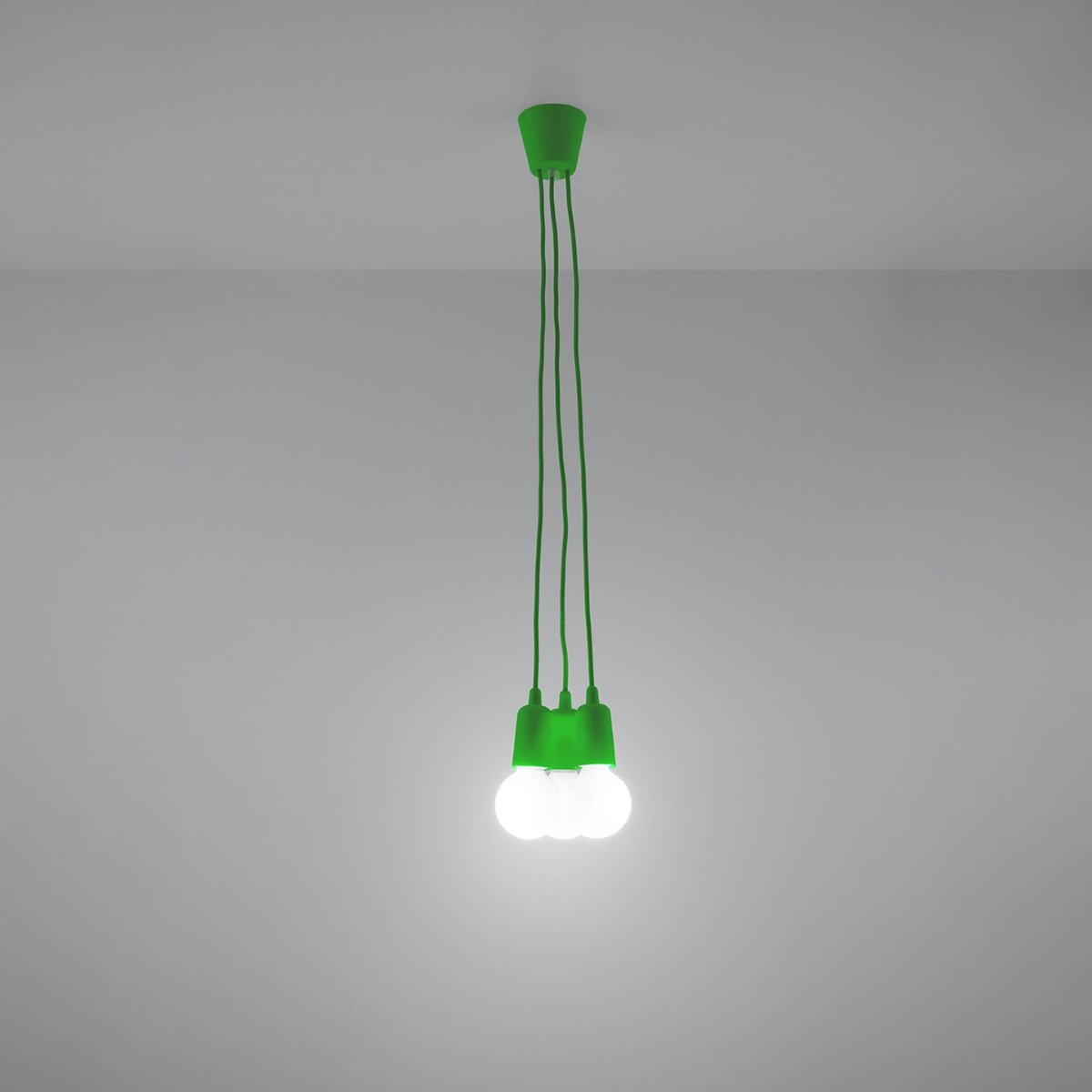 Suspension PVC Vert E27 3 Diego vert, EDEN