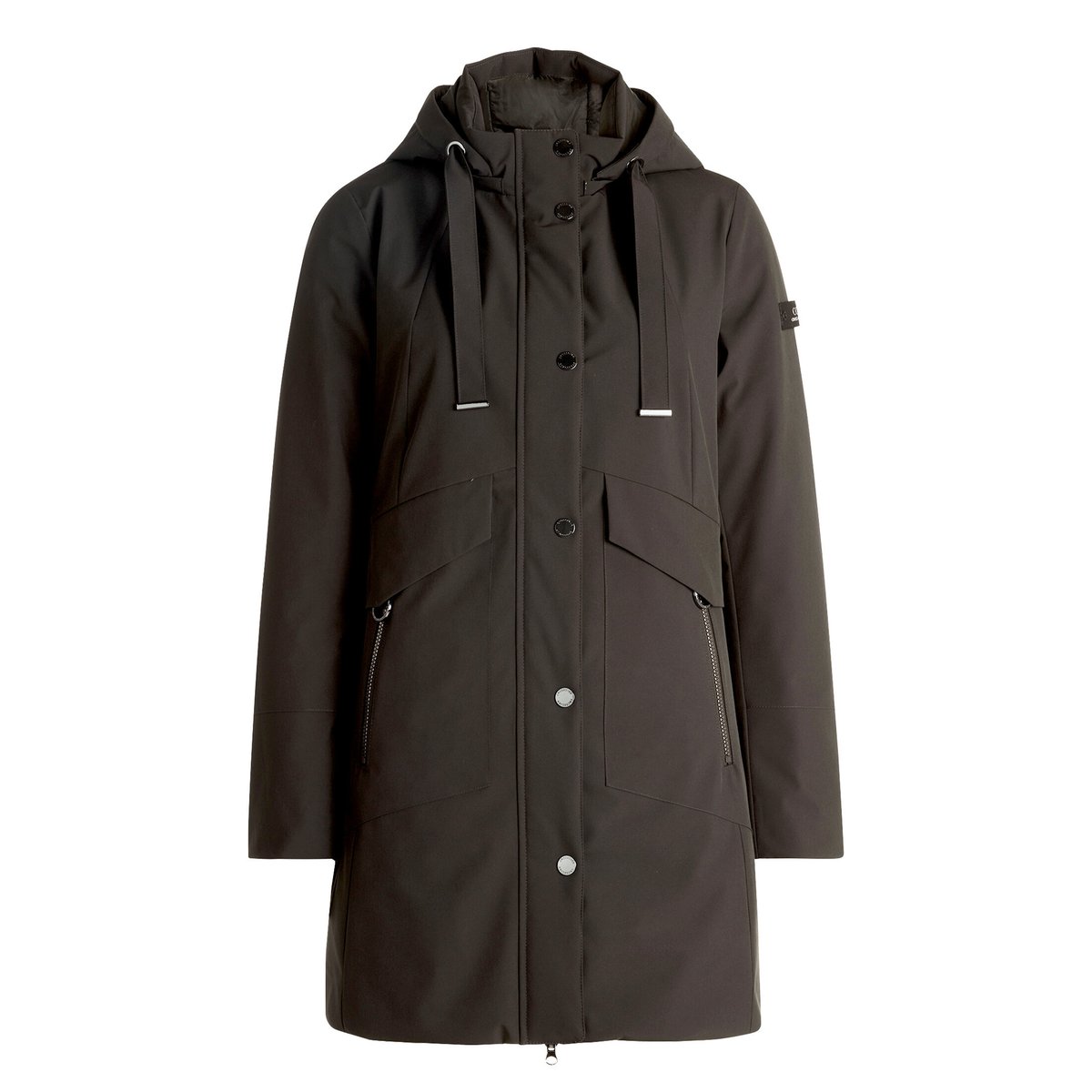 Veste outdoor à capuche amovible vert foncé, BETTY BARCLAY