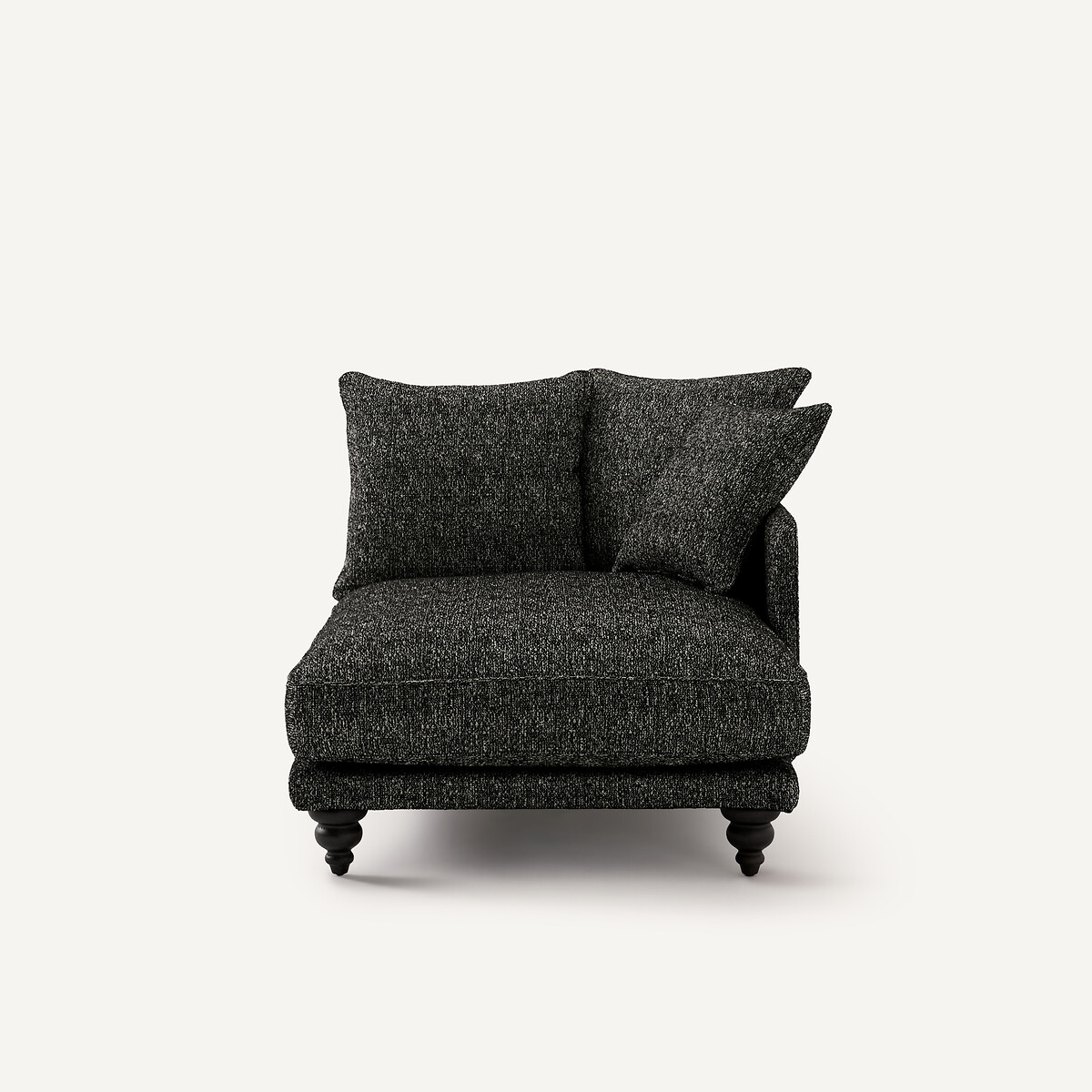Chaiselongue aus Bouclé, LAZARE schwarz, AM.PM