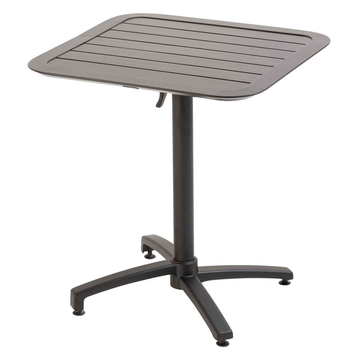 Table 70x70 cm inclinable en aluminium avec 2 chaises, ALMADA noir, OVIALA