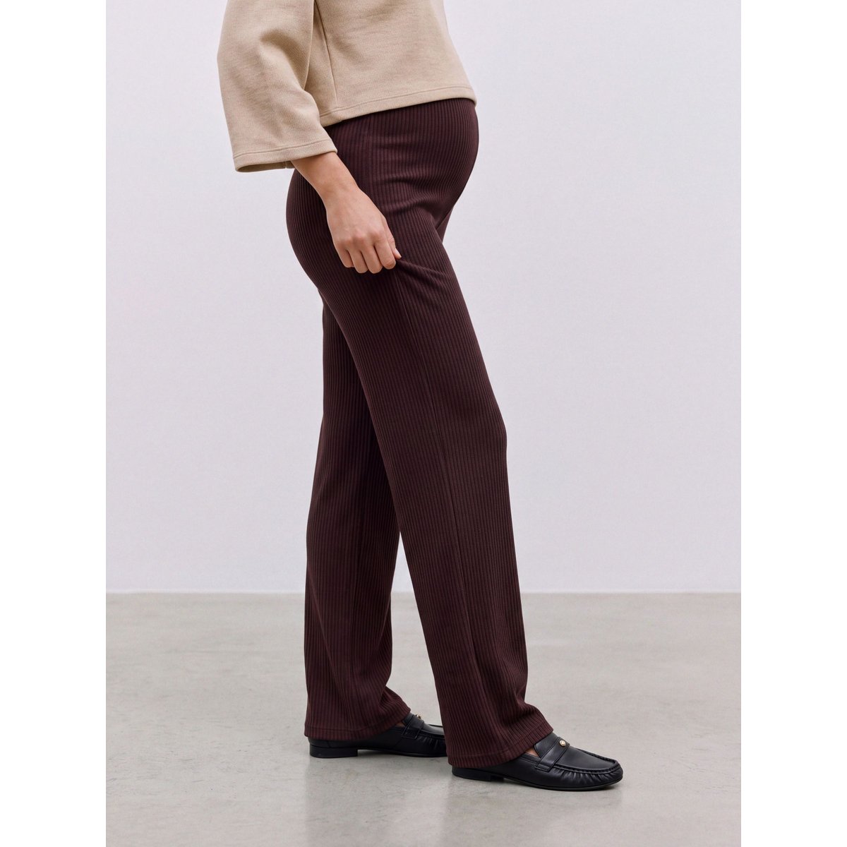 Pantalon marron - chocolate plum 1, MAMA LICIOUS