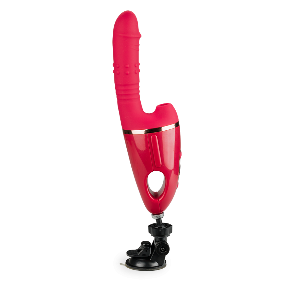 Vibromasseur puissant rabbit ventouse va-et-vient et sans contact Addiction rouge, LOVE AND VIBES