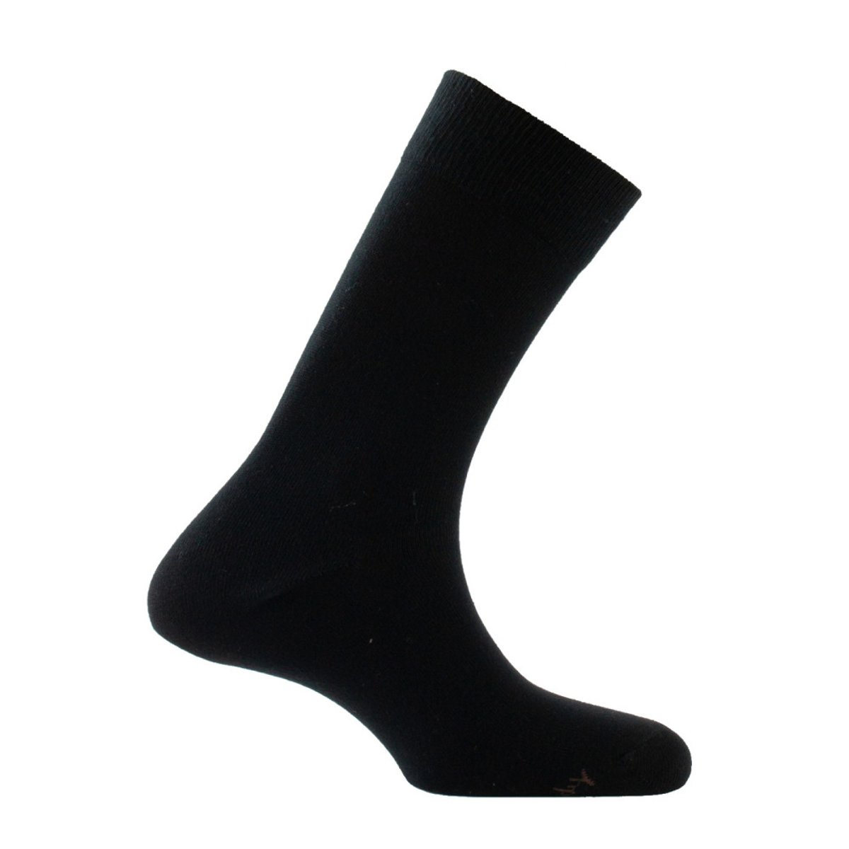 Lot de 2 paires de chaussettes jersey all over micro rectangles plus unie MADE IN FRANCE anthracite noir, KINDY