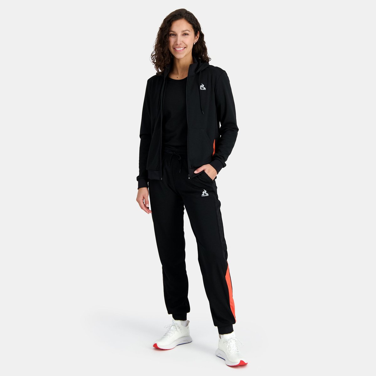 Pantalon black/orange perf, LE COQ SPORTIF