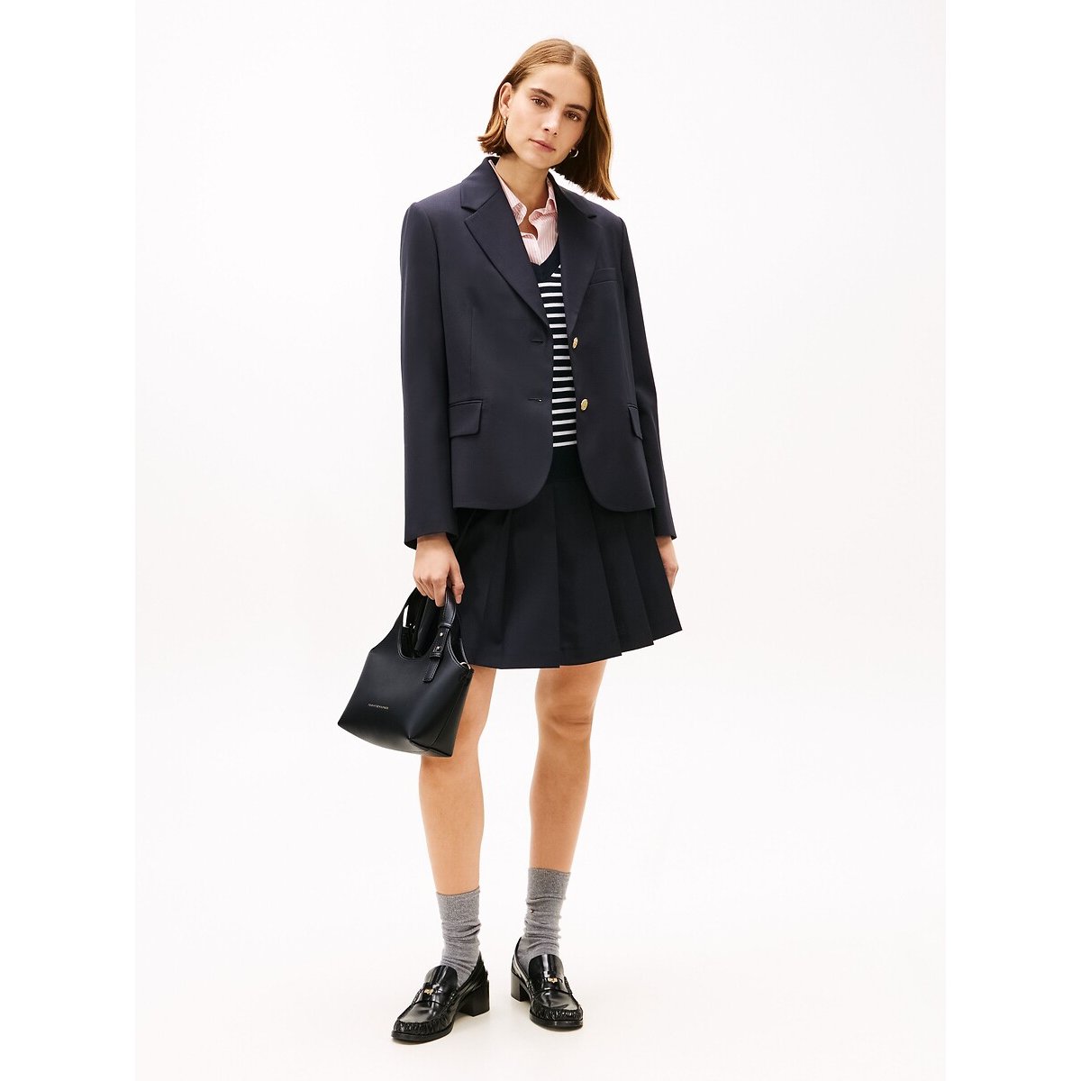 Carteira mini tote bag, TH LOGO preto , TOMMY HILFIGER